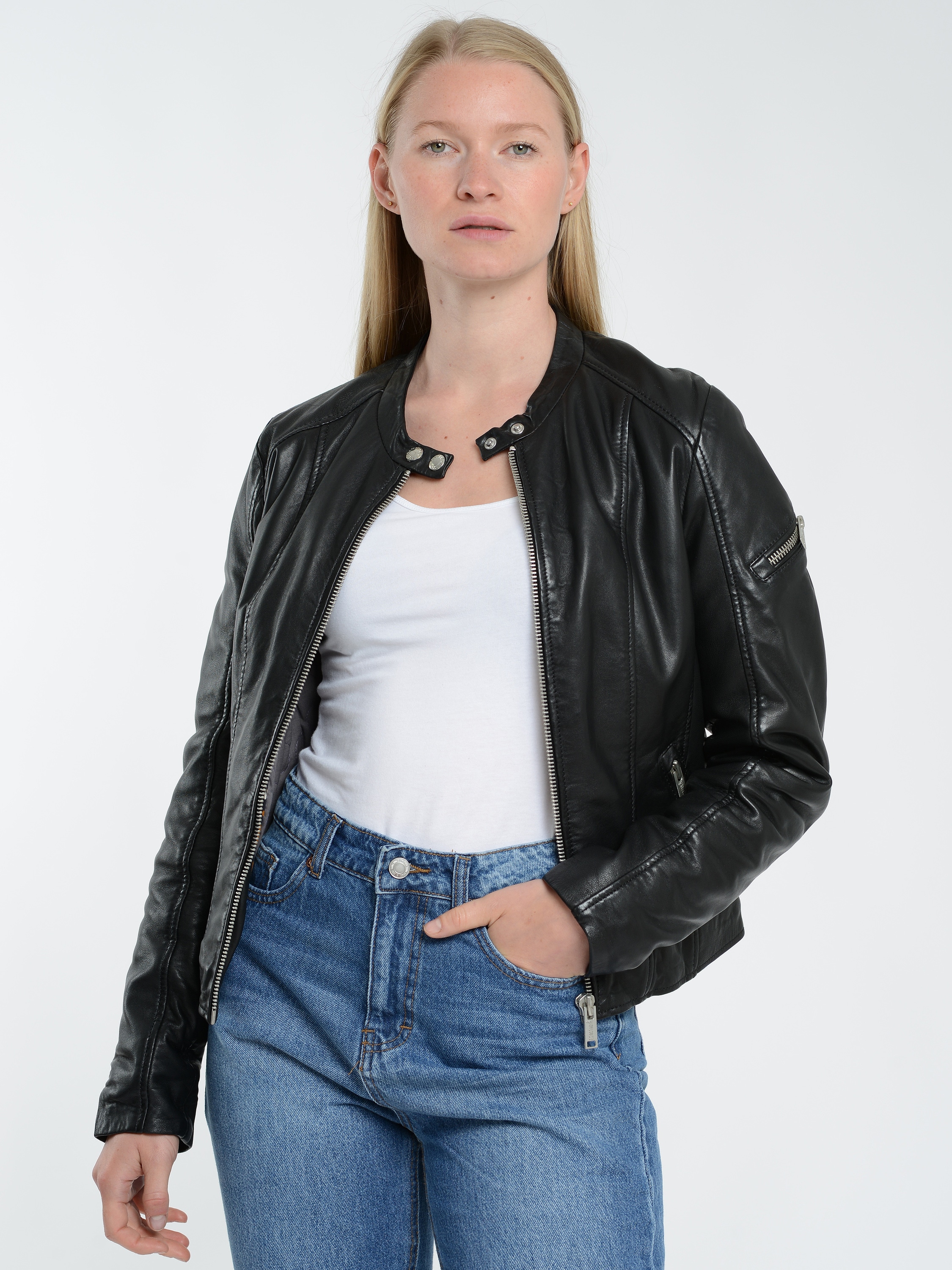 MUSTANG Bikerjacke »Lederjacke 31021532«