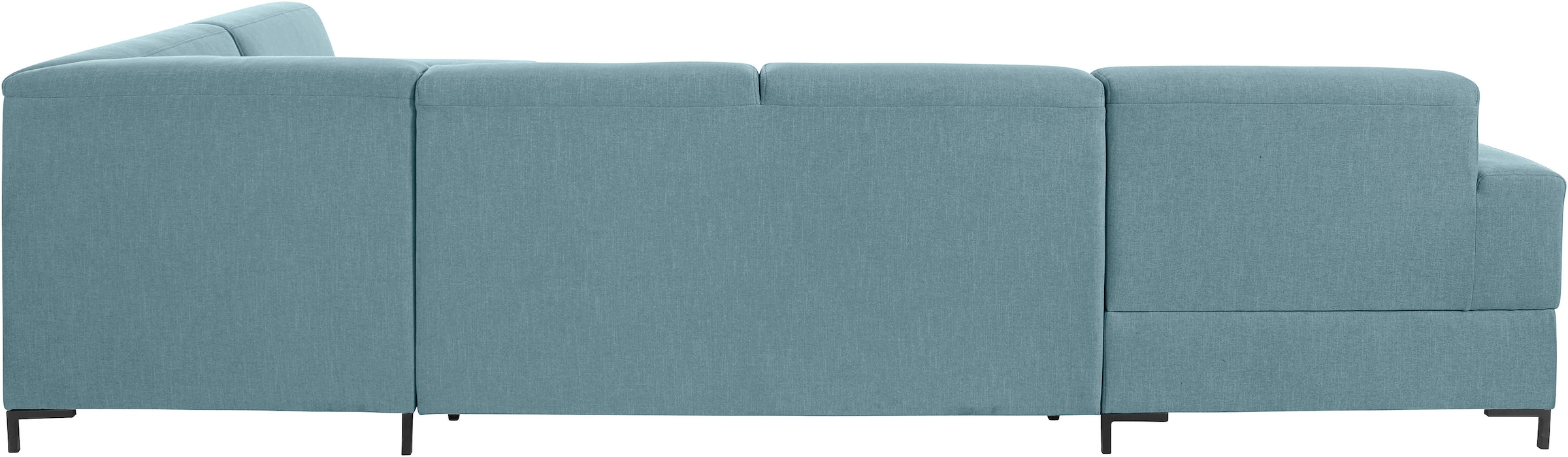 OTTO products Wohnlandschaft »Grazzo, aktuelle Steppung im Sitz, viel Platz, zeitlos, U-Form«, hochwertige Stoffe aus recyceltem Material, Steppung im Sitzbereich