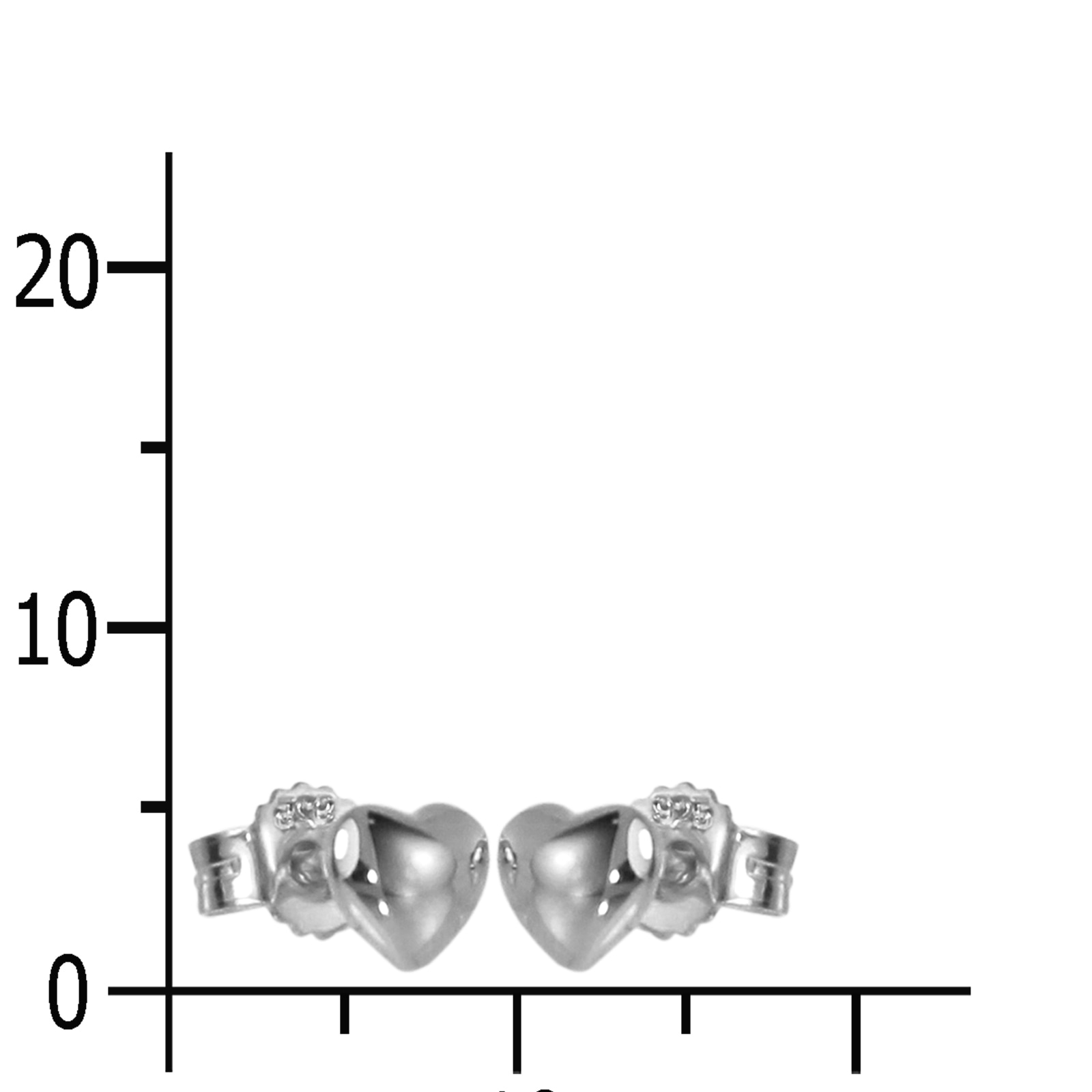 OSTSEE-SCHMUCK Paar Ohrstecker »- kleines Herz - Silber 925/000 -,«