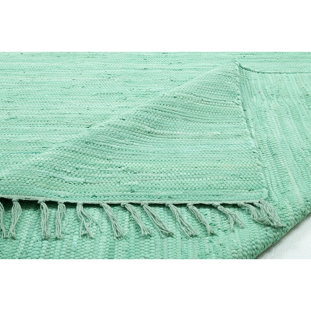 Cotton«, Teppich, Teppich online »Happy THEKO Fransen handgewebt, reine kaufen Flachgewebe, Baumwolle, Handweb mit rechteckig,