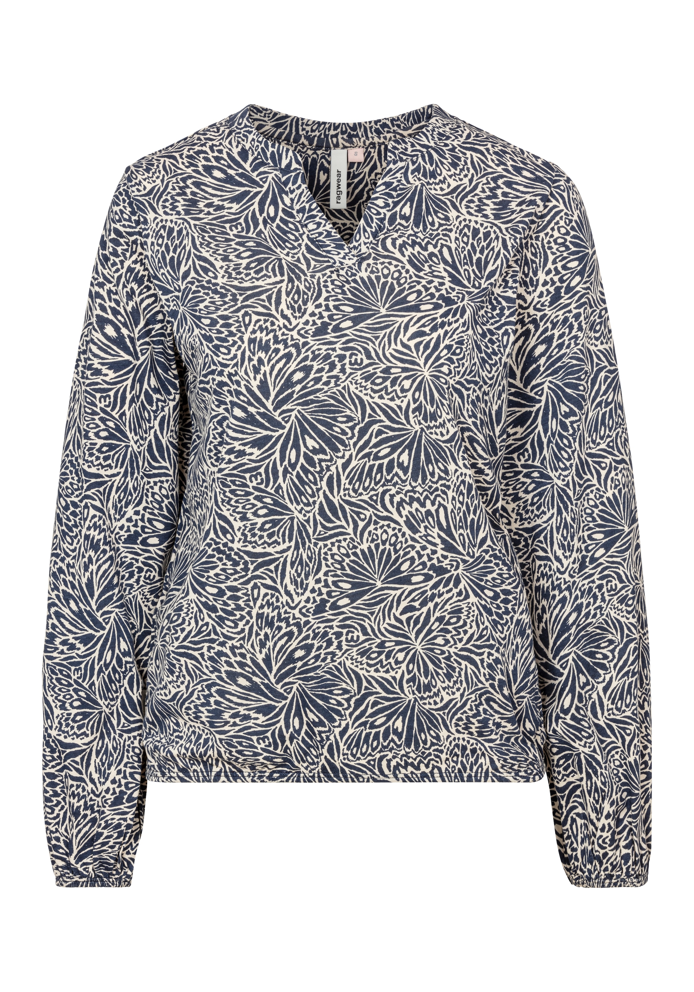 Ragwear Blusenshirt »SANTICA PRINT«, mit Gummizug am Ärmel und am Saum