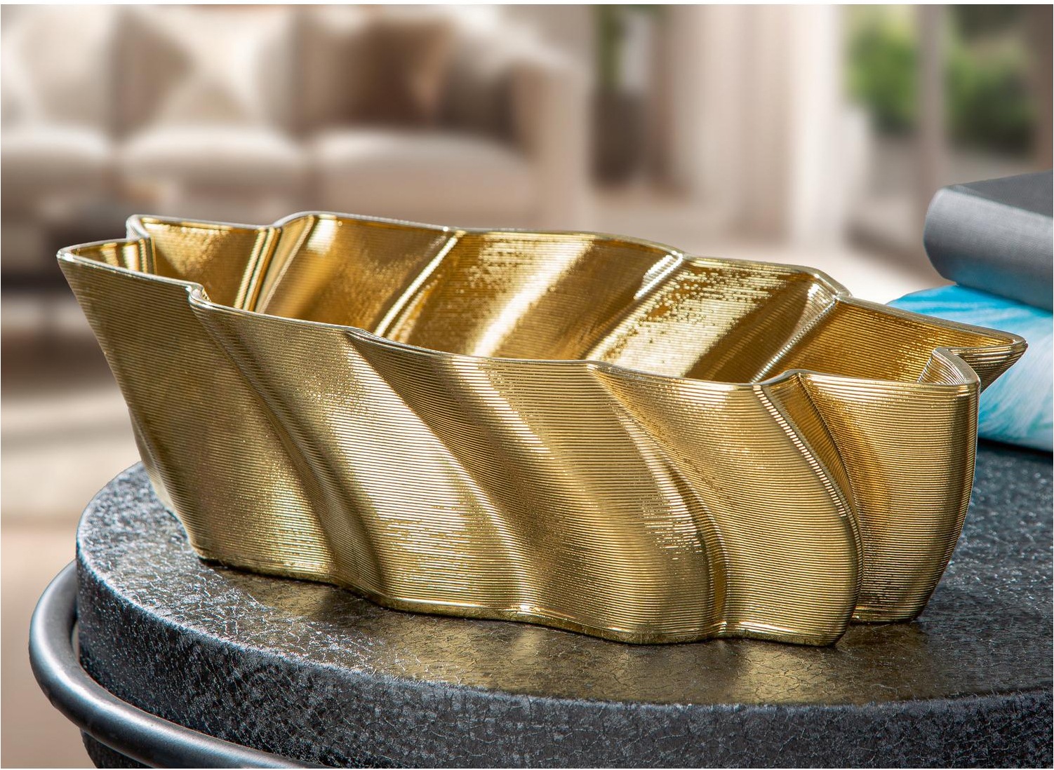 GILDE Schale »Schale, "Aurea", Keramik, goldfarben« 1 aus Keramik Schale, Aurea, Keramikschale, Dekoschale, Designobjekt