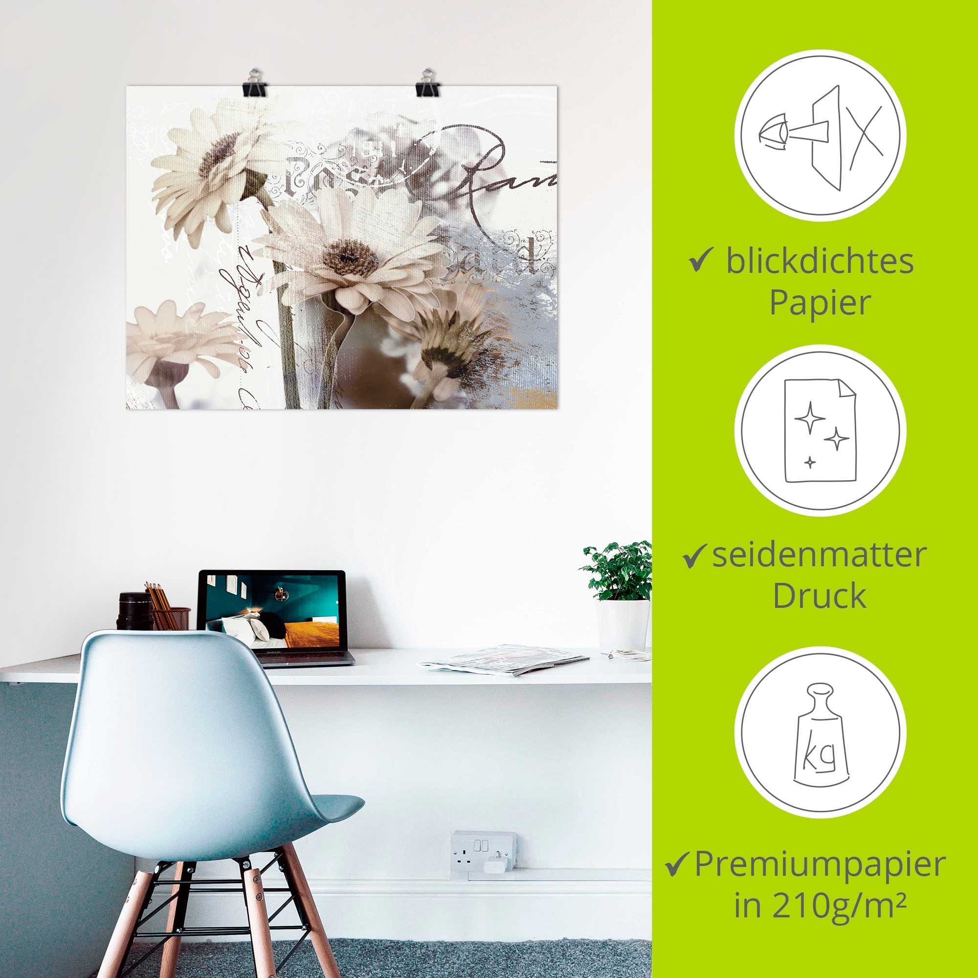 Artland Wandbild »Gerberas_Detail« Blumenbilder 1 Stk. tlg. als Leinwandbild, Poster, Wandaufkleber in verschied. Größen