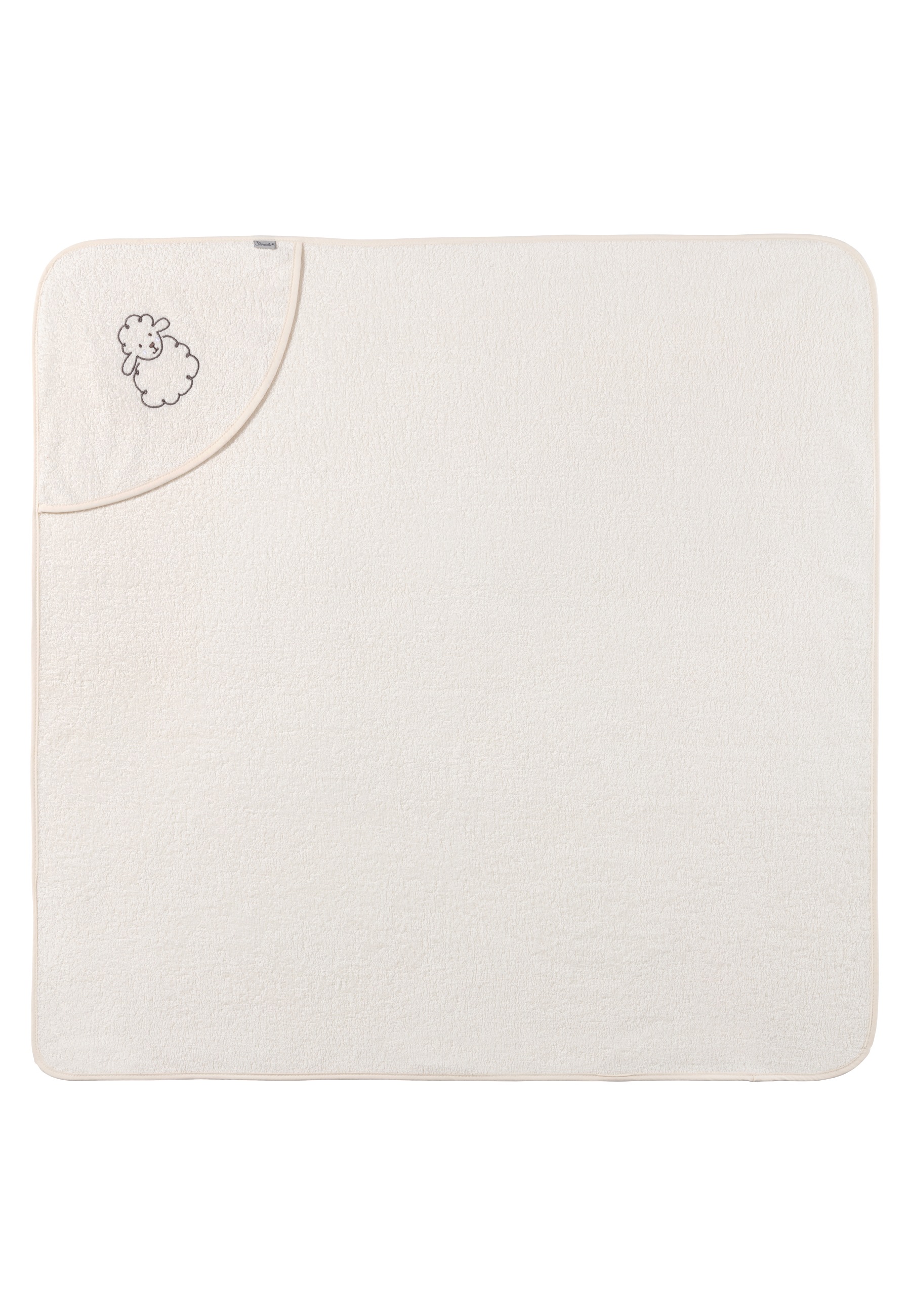 Sterntaler® Kapuzenhandtuch »Kapuzenbadetuch 100x100 cm SCHAF Flocke«, (1 St.)