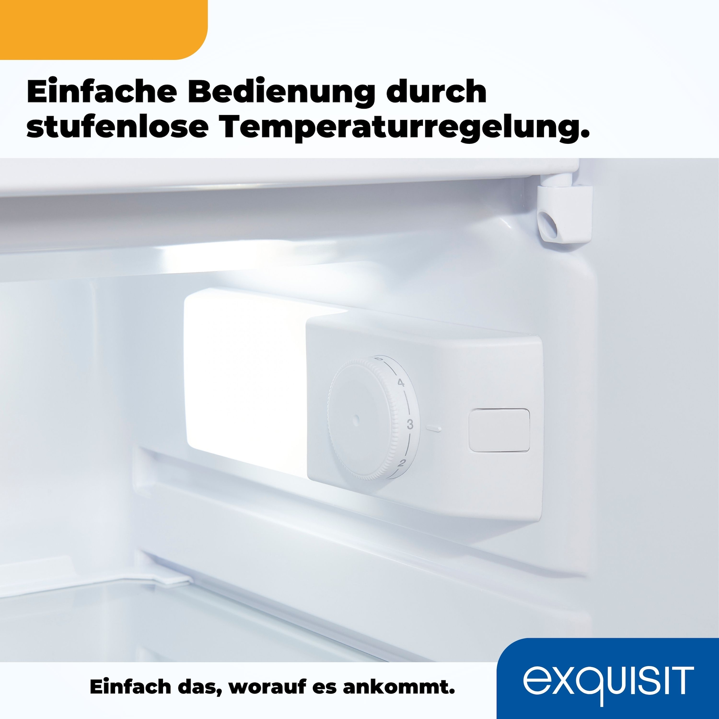 exquisit Kühlschrank »KS16-4-HE-040E inoxlook«, 109 L Volumen, 4 Sterne Gefrieren