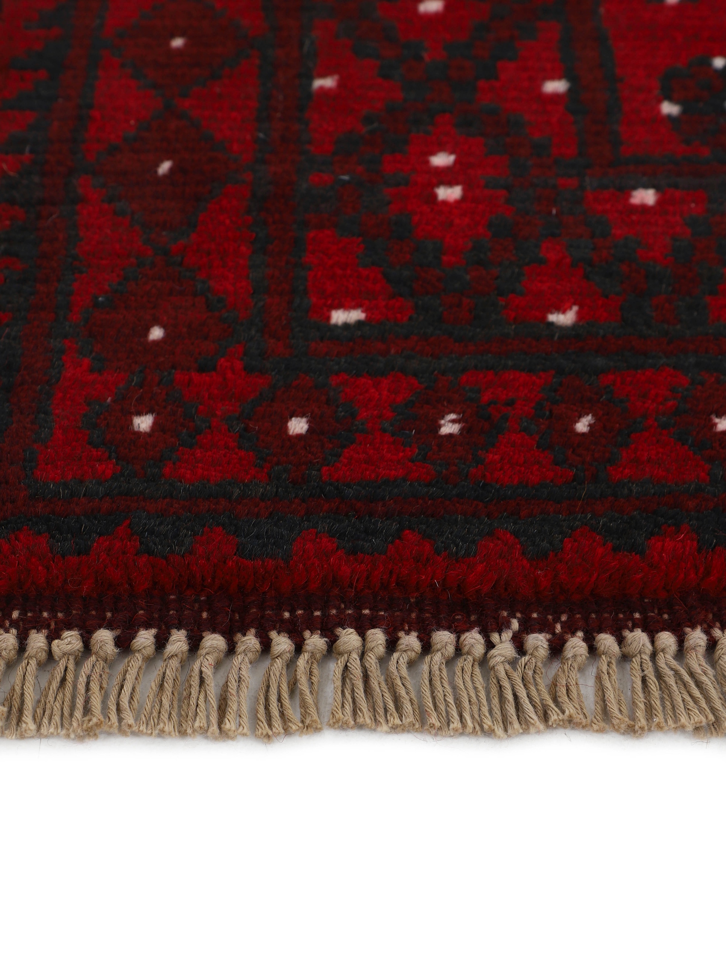 Woven Arts Orientteppich »Afghan Akhche Bokhara ,   auch als Läufer« rechteckig 8 mm Höhe reine Schurwolle für ein warmes Raumklima, handgearbeitet