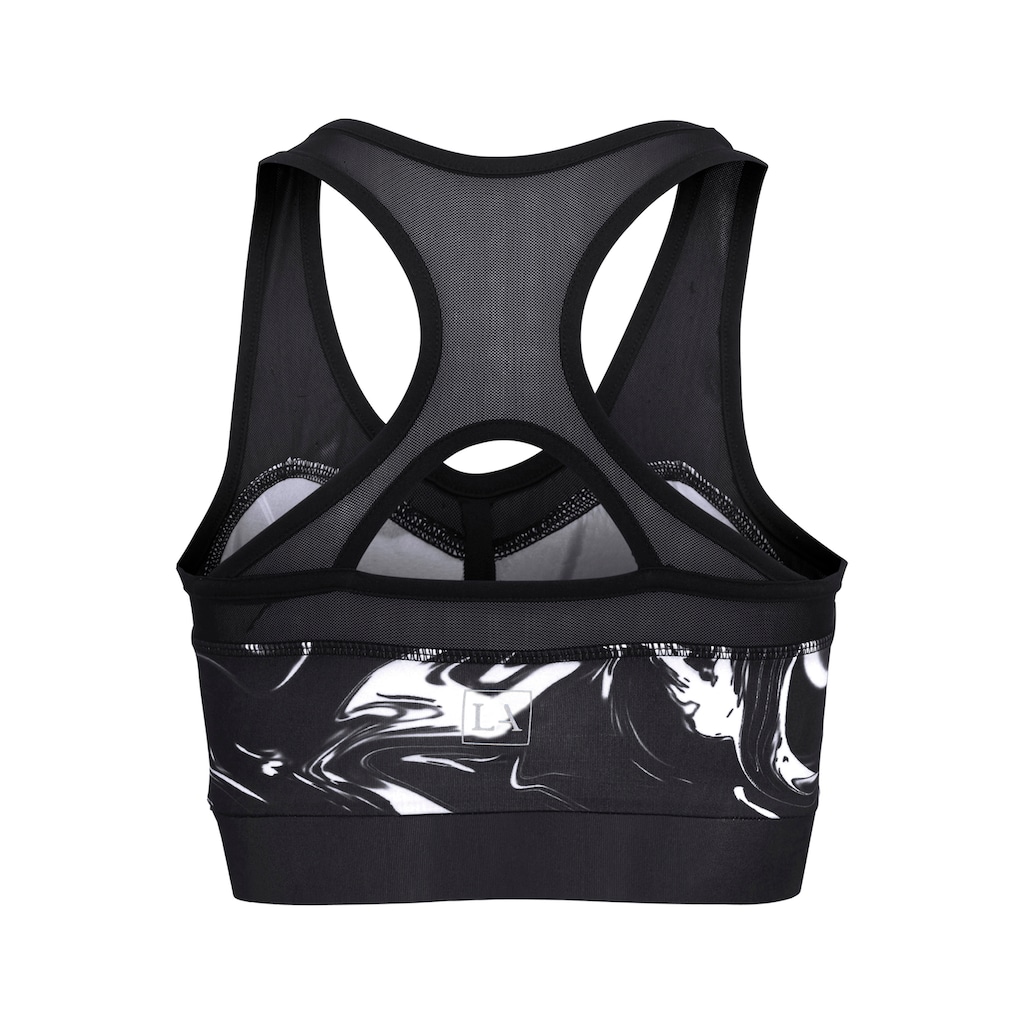 LASCANA ACTIVE Funktionsshirt »-Sporttop Black Marble«