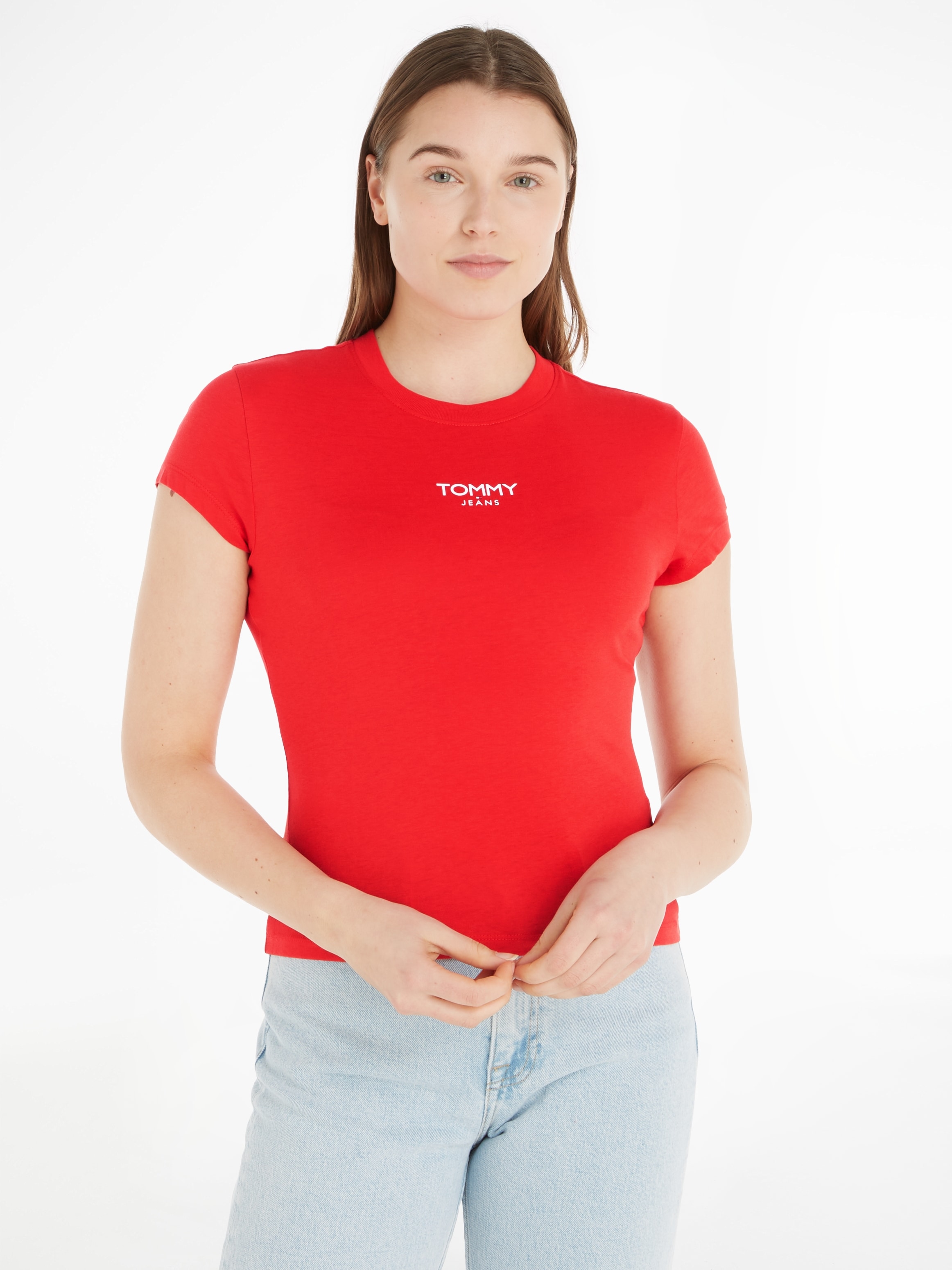 Tommy Jeans T-Shirt »TJW ♕ BBY SS«, Logo Jeans Tommy 1 mit ESSENTIAL LOGO bei