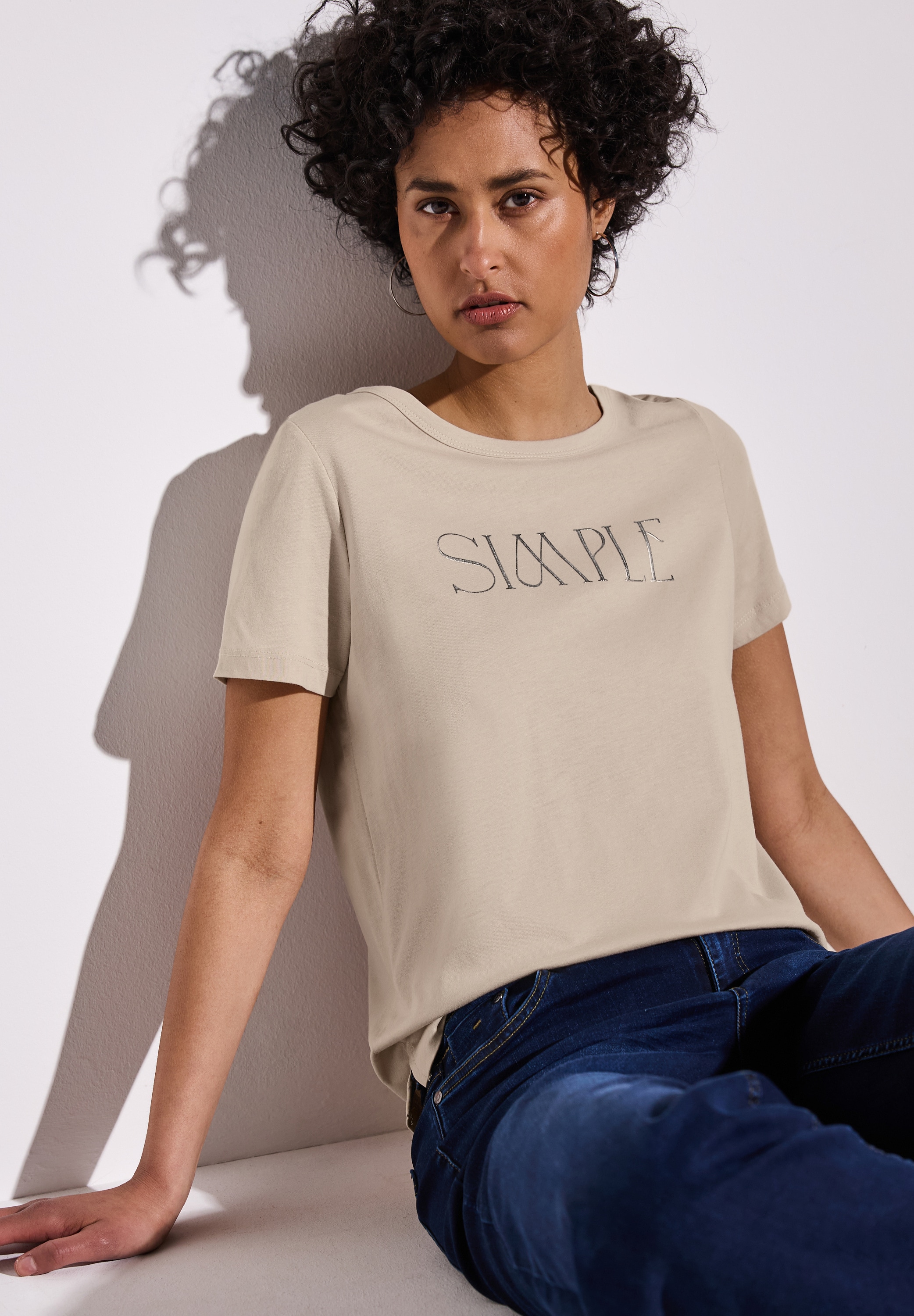 STREET ONE T-Shirt, mit Wording-Print