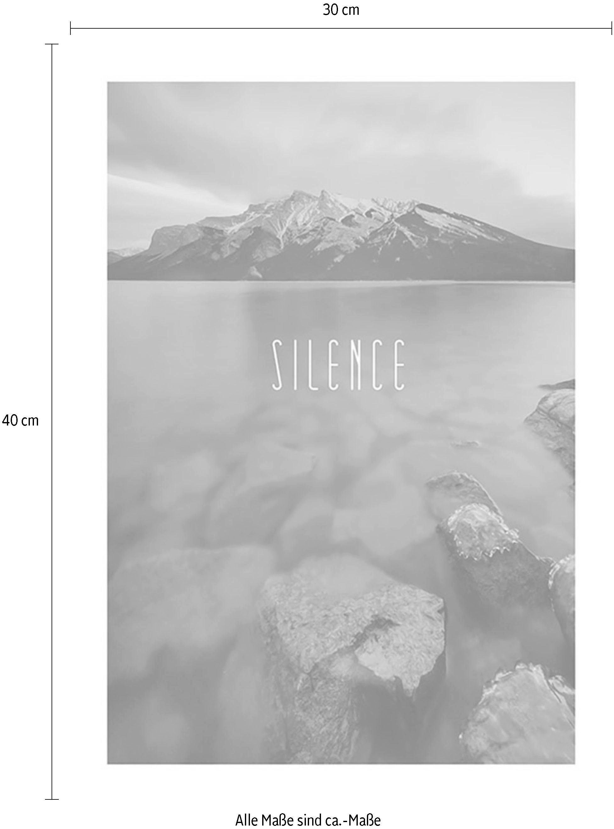 Komar Bild »Word Lake Silence Sand«, Natur, (1 St.), Wandbild zur Dekoration - ohne Rahmen