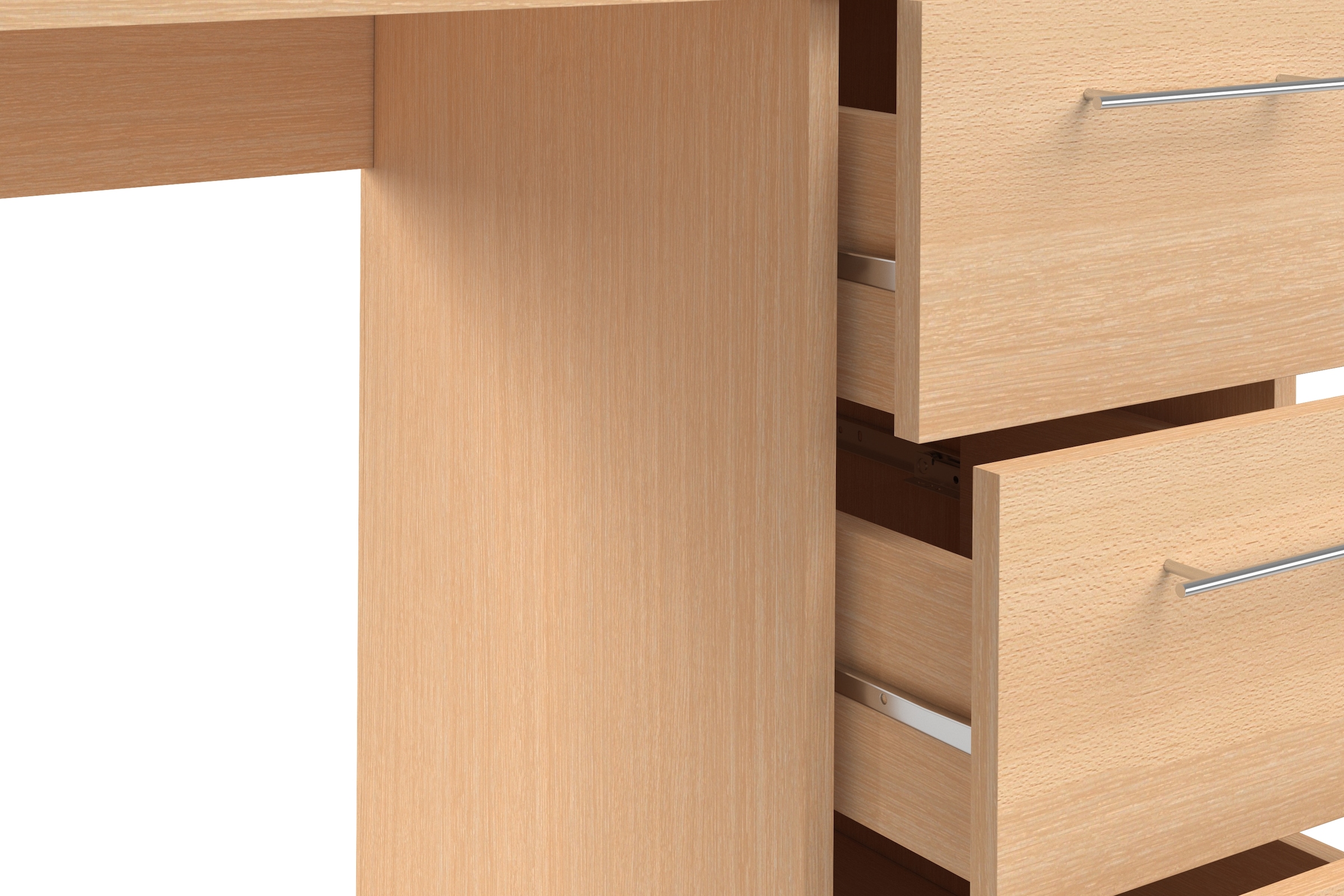VOGL Möbelfabrik Schreibtisch »Tobi, optional mit Tastaturauszug,«, mit 3 Schubkästen, Breite 115 cm, Made in Germany
