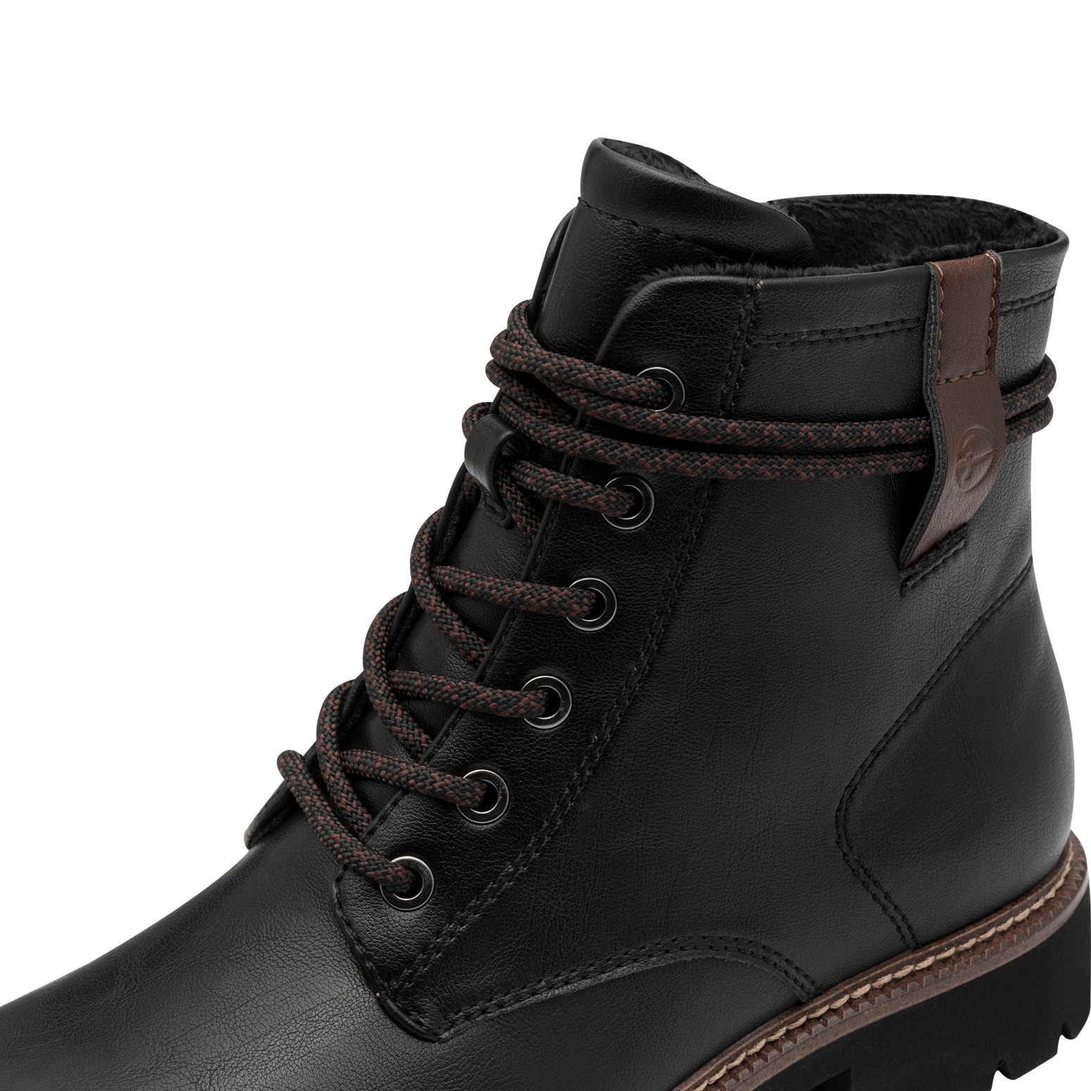 Tamaris Schnürstiefelette  , Blockabsatz, Schnürboots in veganer Verarbeitung