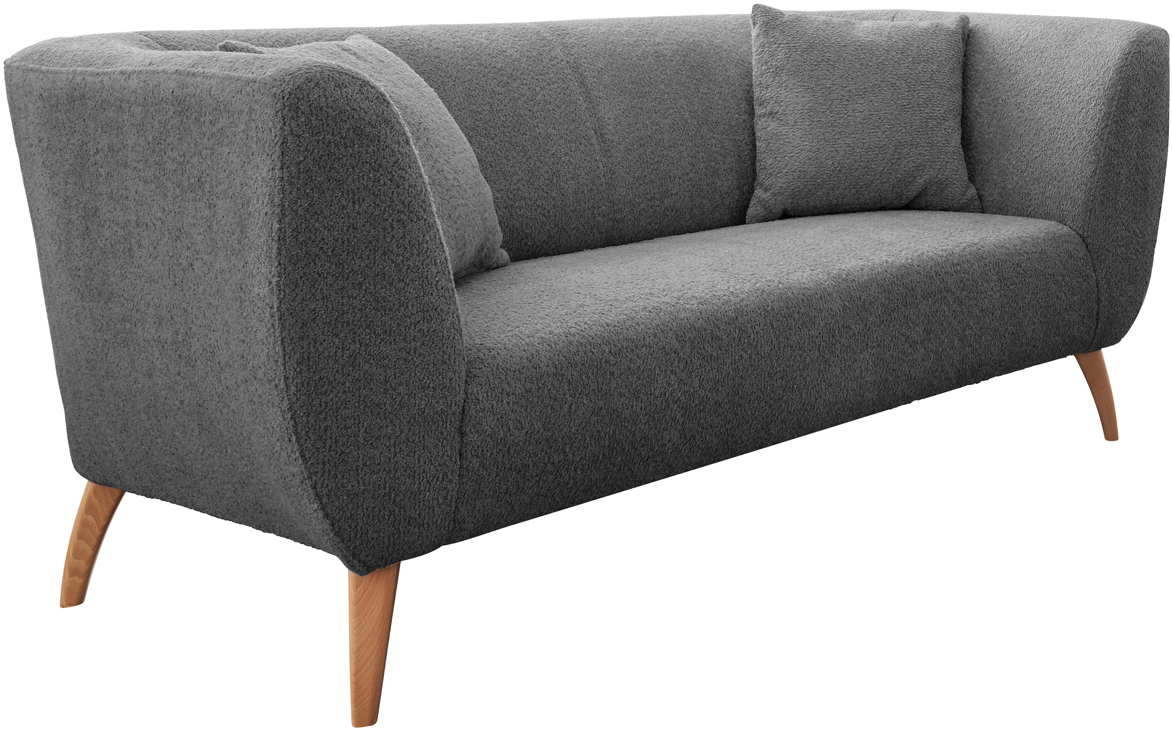 Home affaire Ecksofa »Lazio modern und bequem, schmale Armlehnen, tolle Detailverarbeitung« zwei verschiedene Fußfarben wählbar