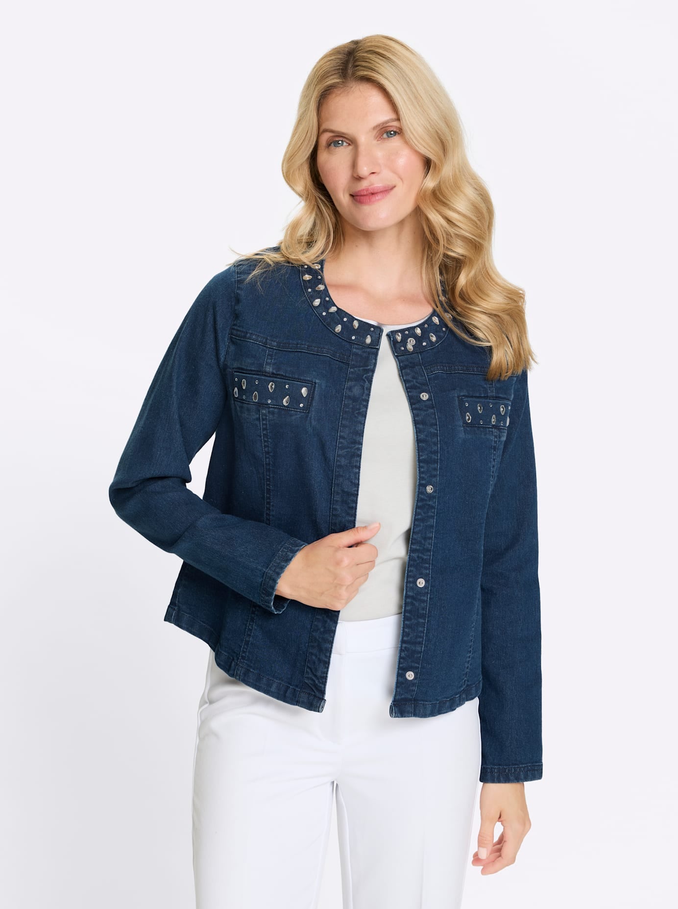 Classic Basics Jeansjacke ohne Kapuze