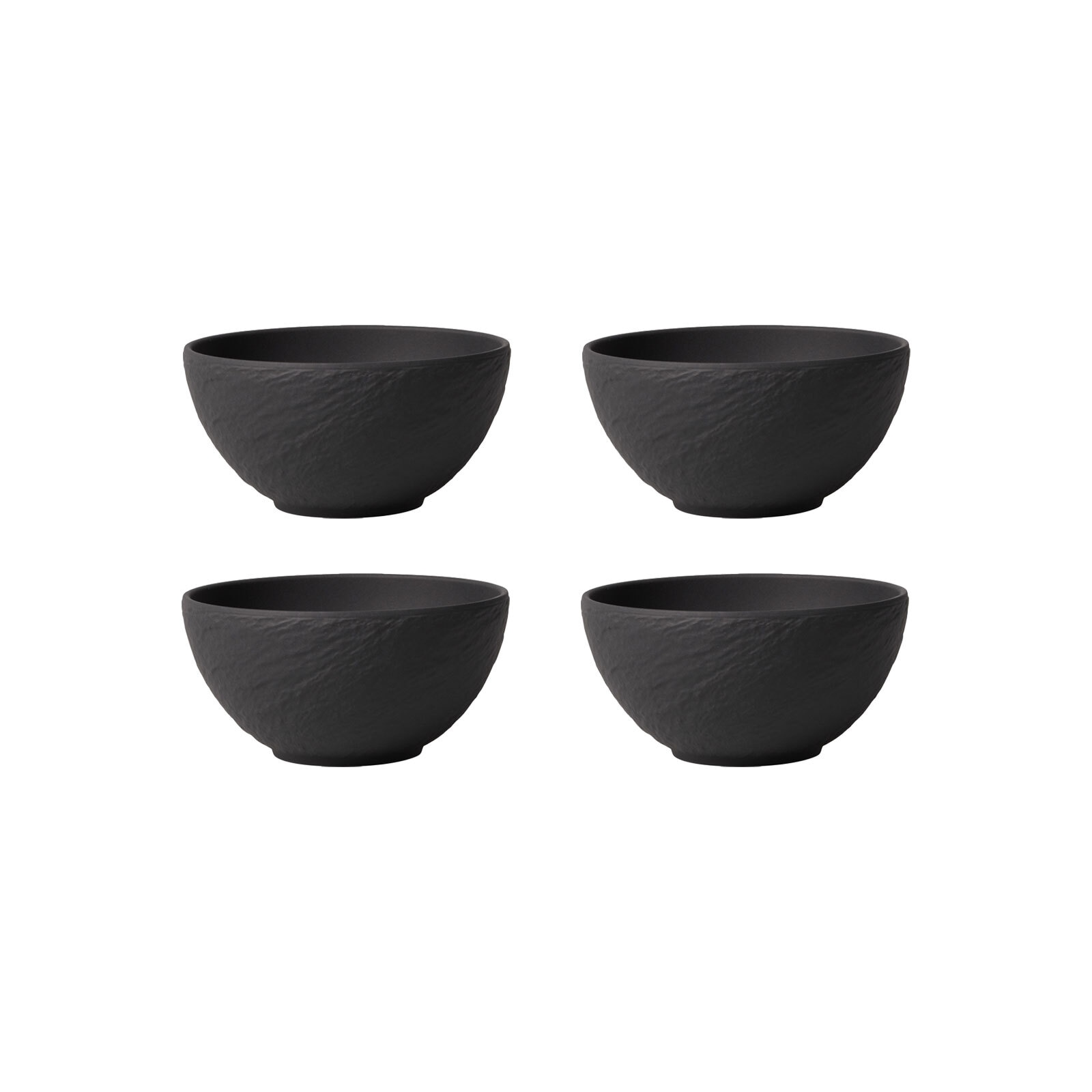 Villeroy & Boch Schale "Bol Manufacture Rock Ø 14,0 cm 4er Set schwarz" 4 tlg.