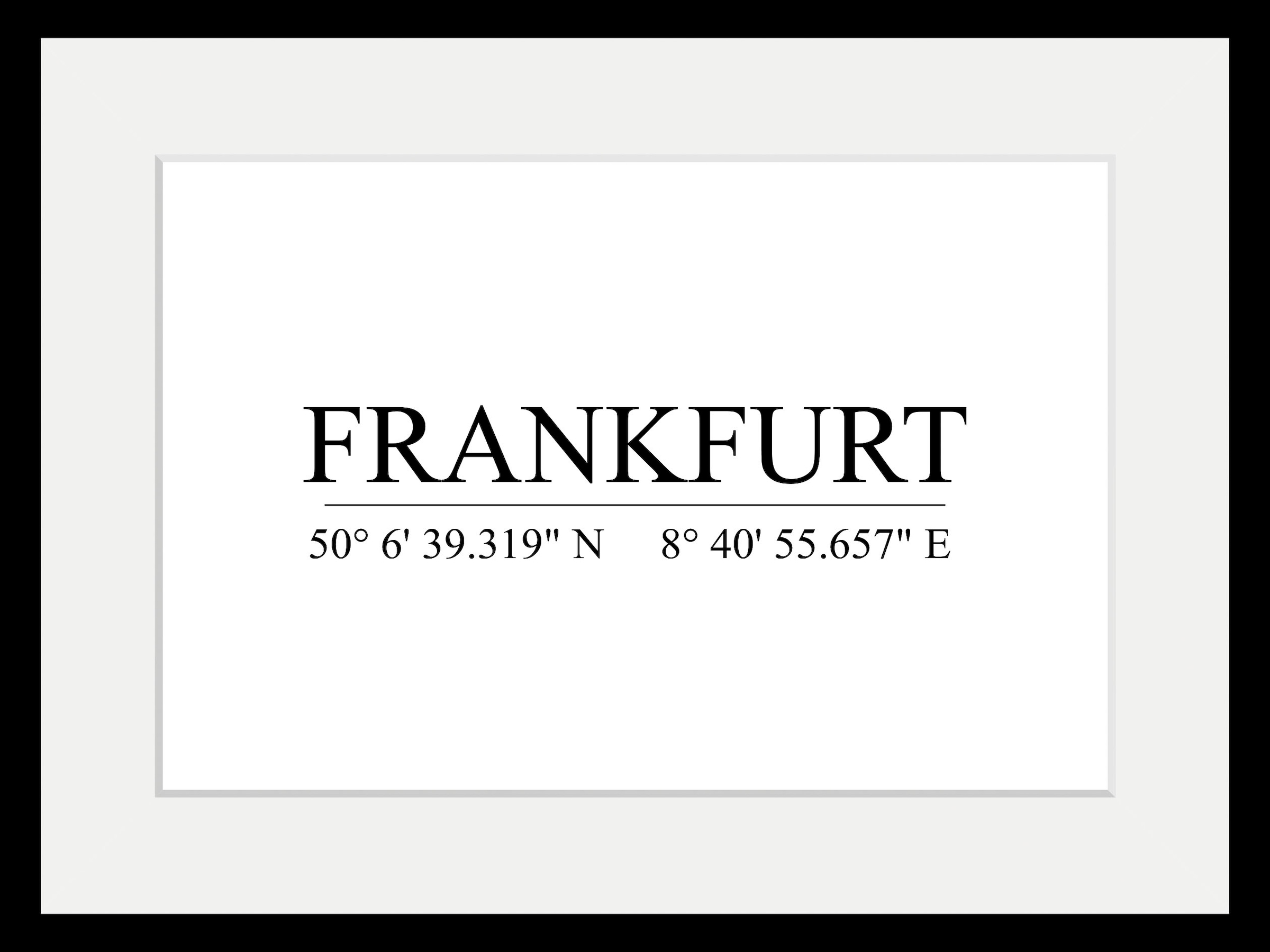 queence Bild »FRANKFURT« Deutschland | Frankfurt am Main | Schriftzug | Städte 1 Stk. tlg. HD Premium Poster-Druck inkl. Holzrahmen