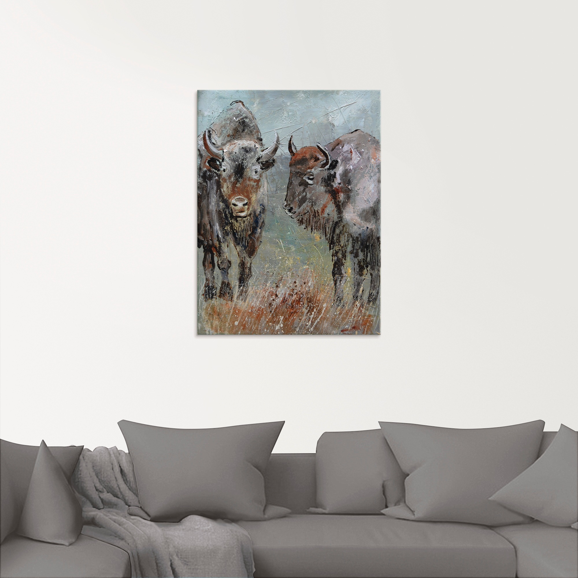 Artland Glasbild »Büffel«, Wildtiere, (1 St.), in verschiedenen Größen
