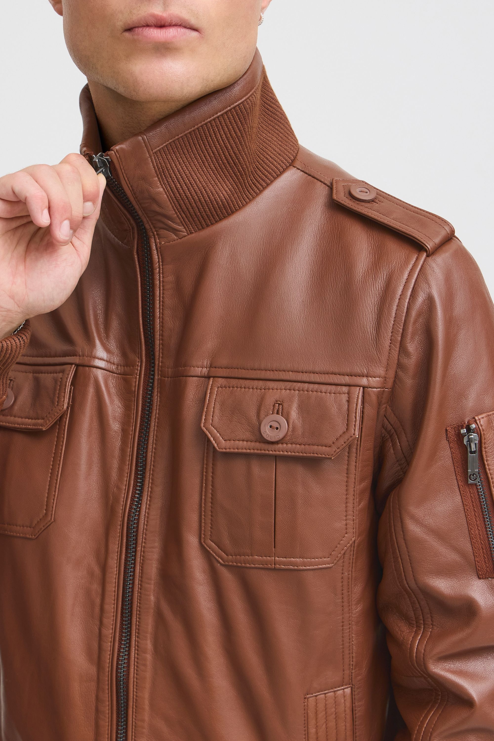 !Solid Lederjacke »Lederjacke SDFamash«