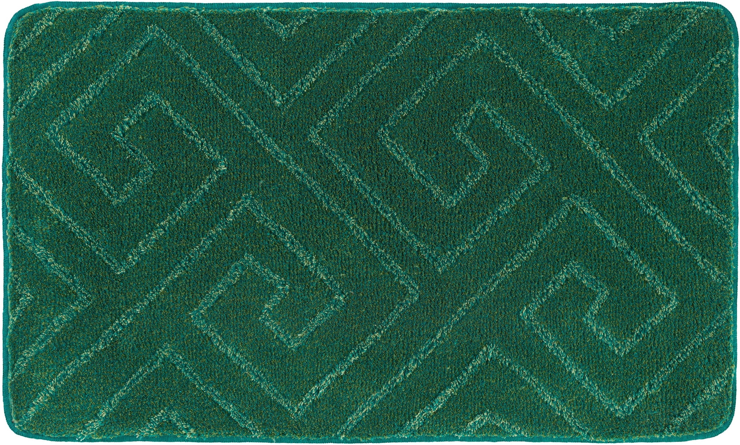 Kleine Wolke Badematte »Jenna«, rutschhemmend beschichtet, fußbodenheizungsgeeignet, Badteppich, geometrisches Design, waschbar