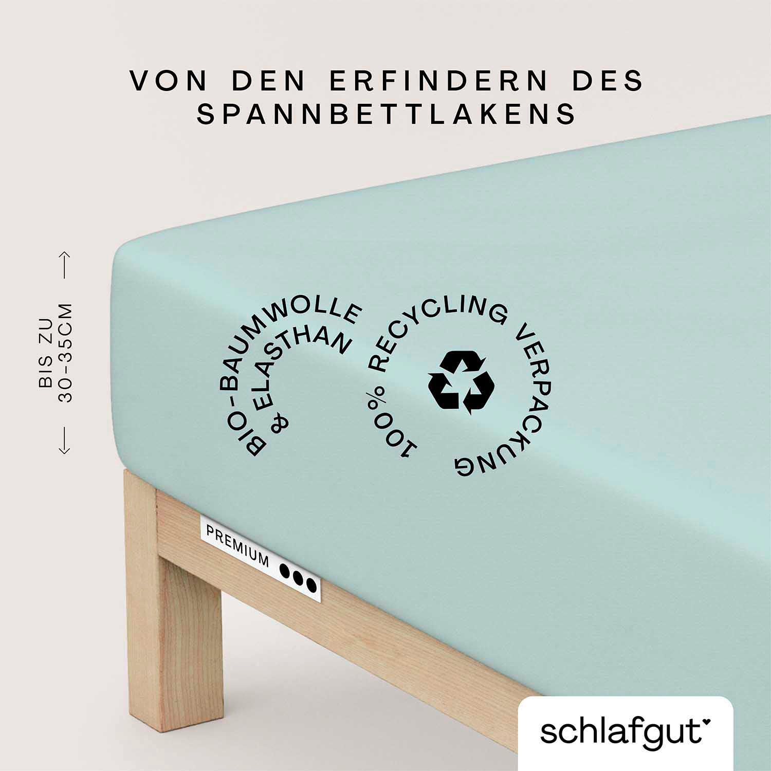 Schlafgut Spannbettlaken »Premium«, Zero Waste Verpackung, PREMIUM Qualität