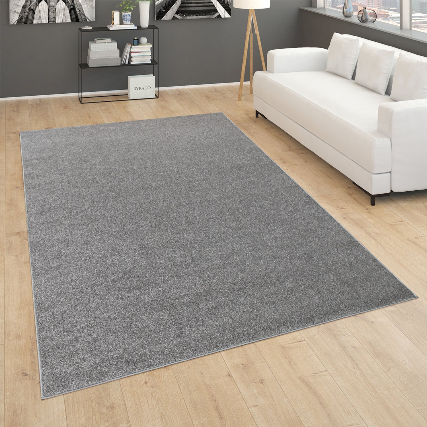 Paco Home Läufer »Porto 890«, rechteckig, 13 mm Höhe, Teppich-Läufer, Kurzflor, Uni-Farben, ideal im Flur und Schlafzimmer
