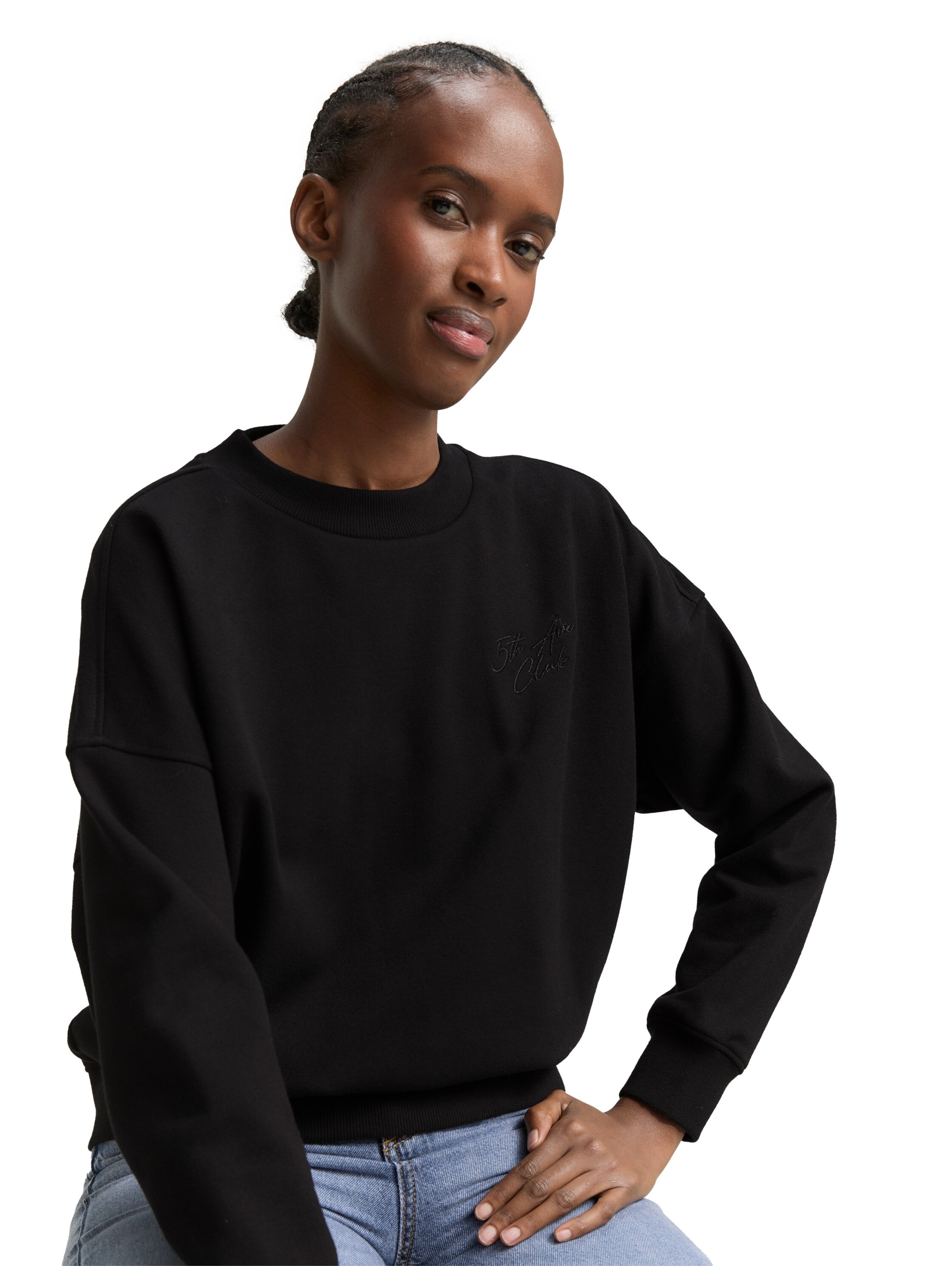 TOM TAILOR Denim Sweatshirt , mit Rippbündchen
