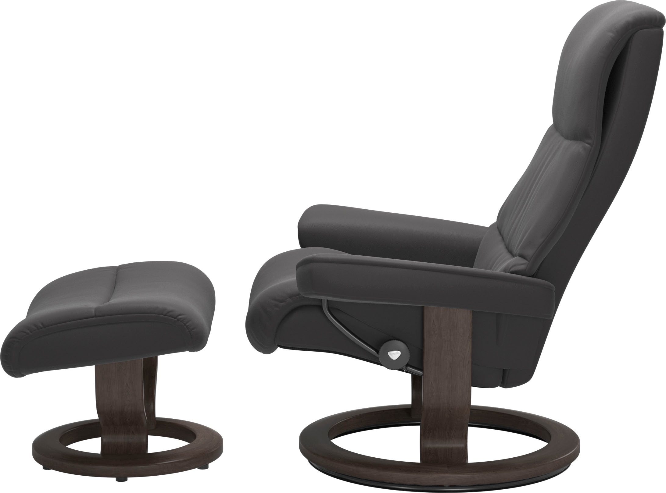 Stressless® Relaxsessel »View«, (Set, Relaxsessel mit Hocker), mit Classic Base, Größe S,Gestell Wenge