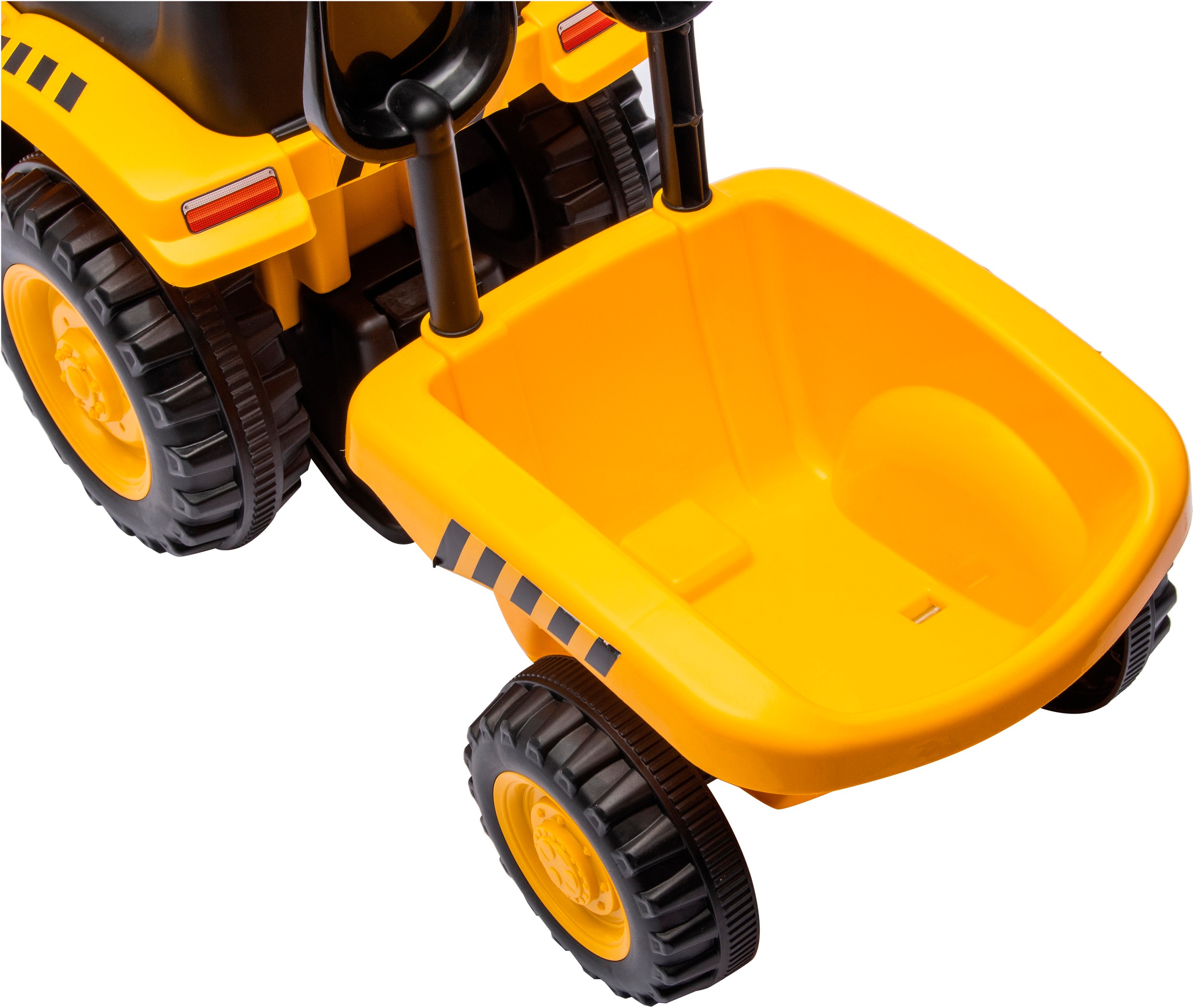 Jamara Rutscher »Caterpillar Traktor mit Anhänger 2in1, gelb« mit Licht- und Soundeffekten sowie Hupe