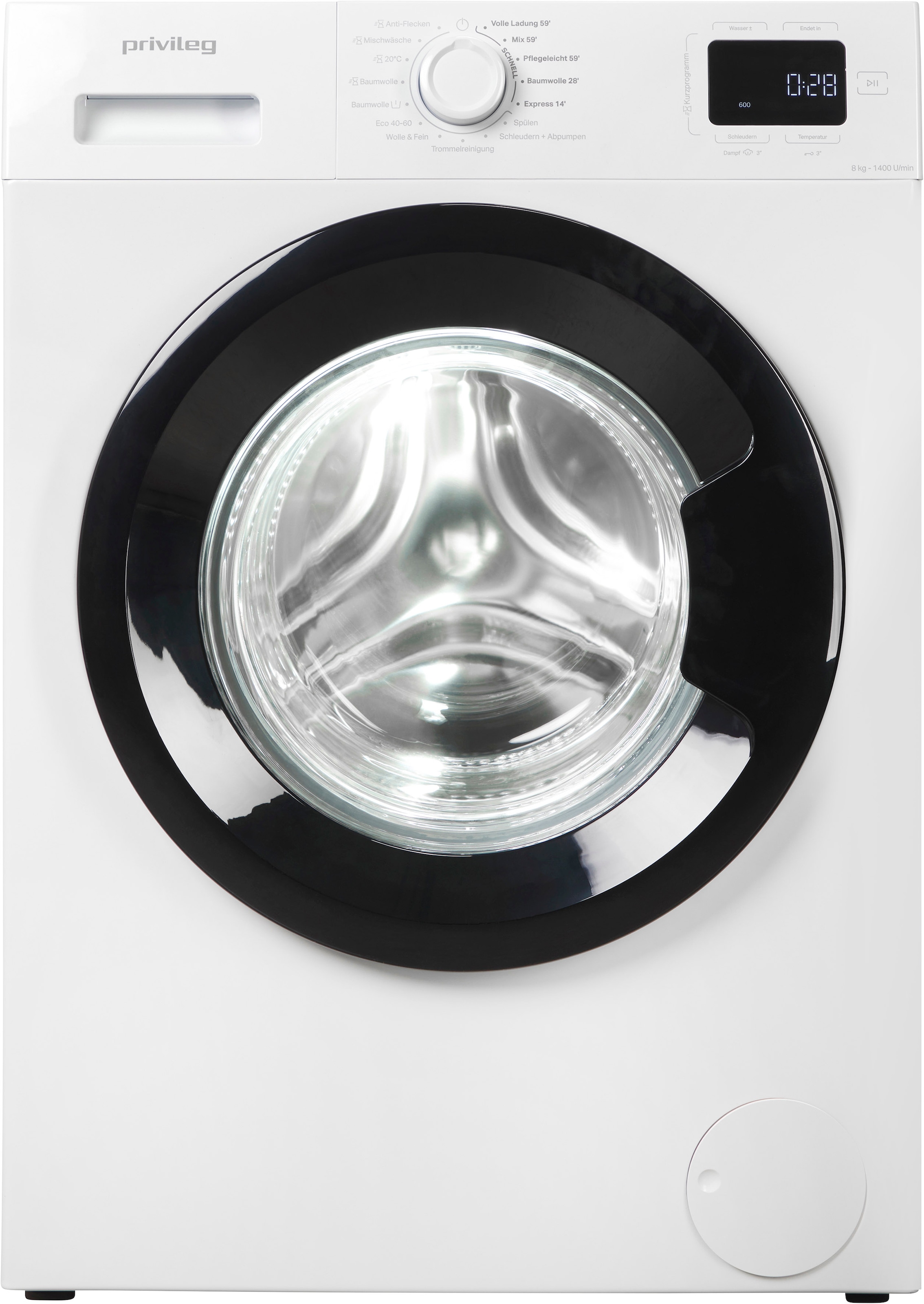 Privileg Waschmaschine MY TIME »PWF 874A MY TIME DE«, 8 kg, 1400 U/min, Quick Cycles – 5 Programme in unter 1 Stunde