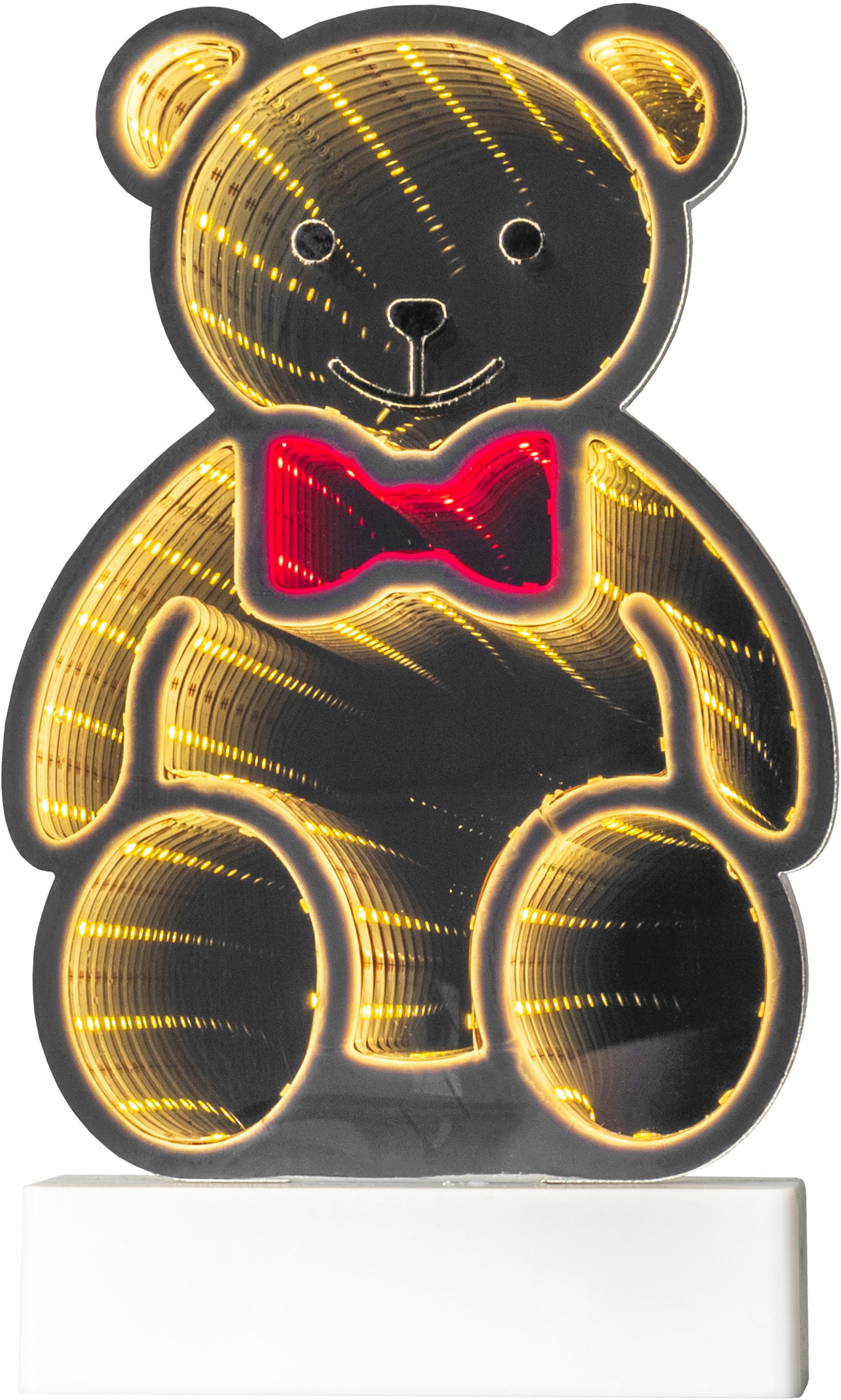 my home LED Dekolicht »Evaya - Teddybär« LED-Modul Warmweiß Infinity Effekt, Deko für Innen, beidseitig beleuchtet, Nachtlicht