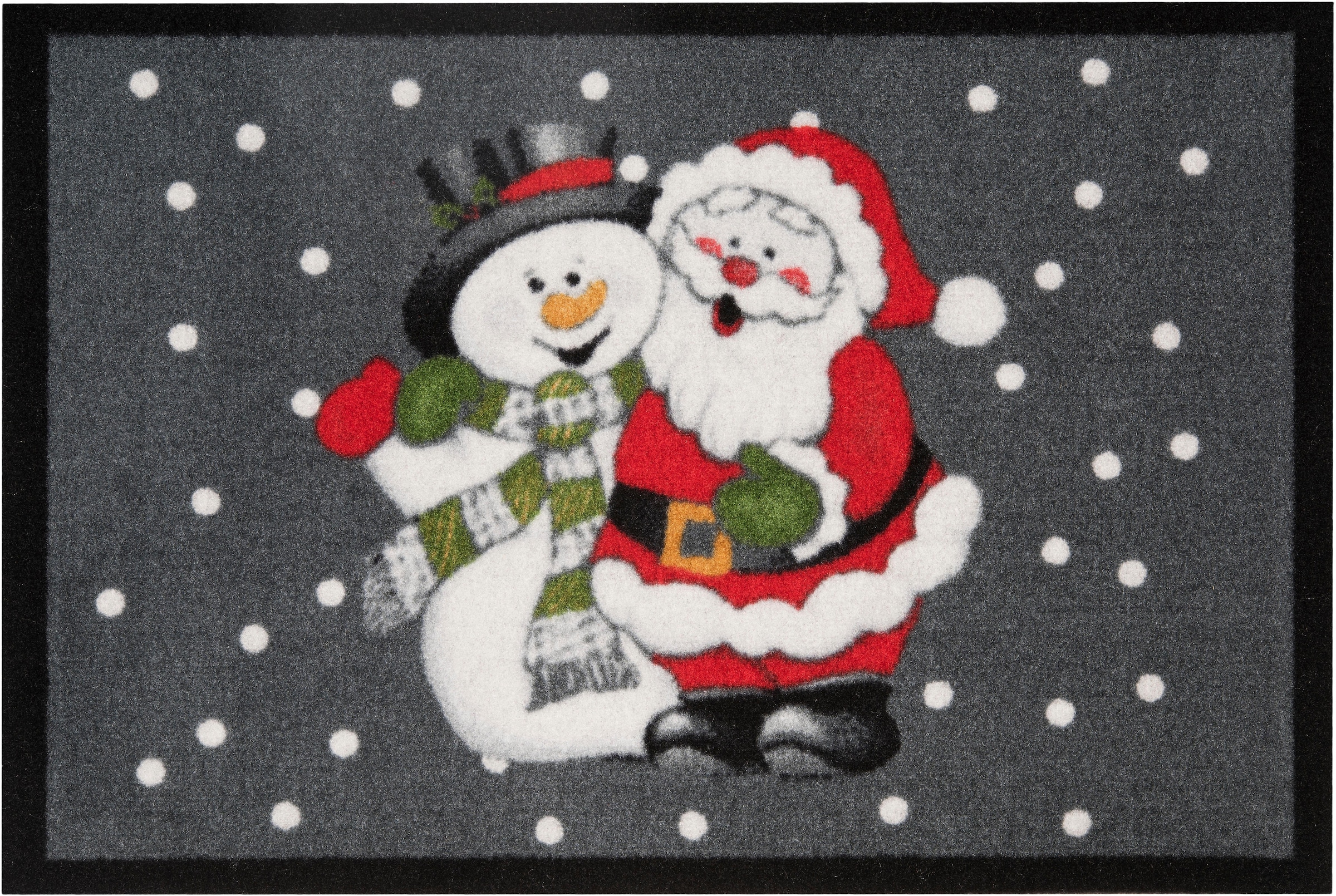 HANSE Home Fußmatte »Santa Snowman«, rechteckig, In- & Outdoor, Rutschfest,  Schriftzug, Waschbar, Festlich, Flur