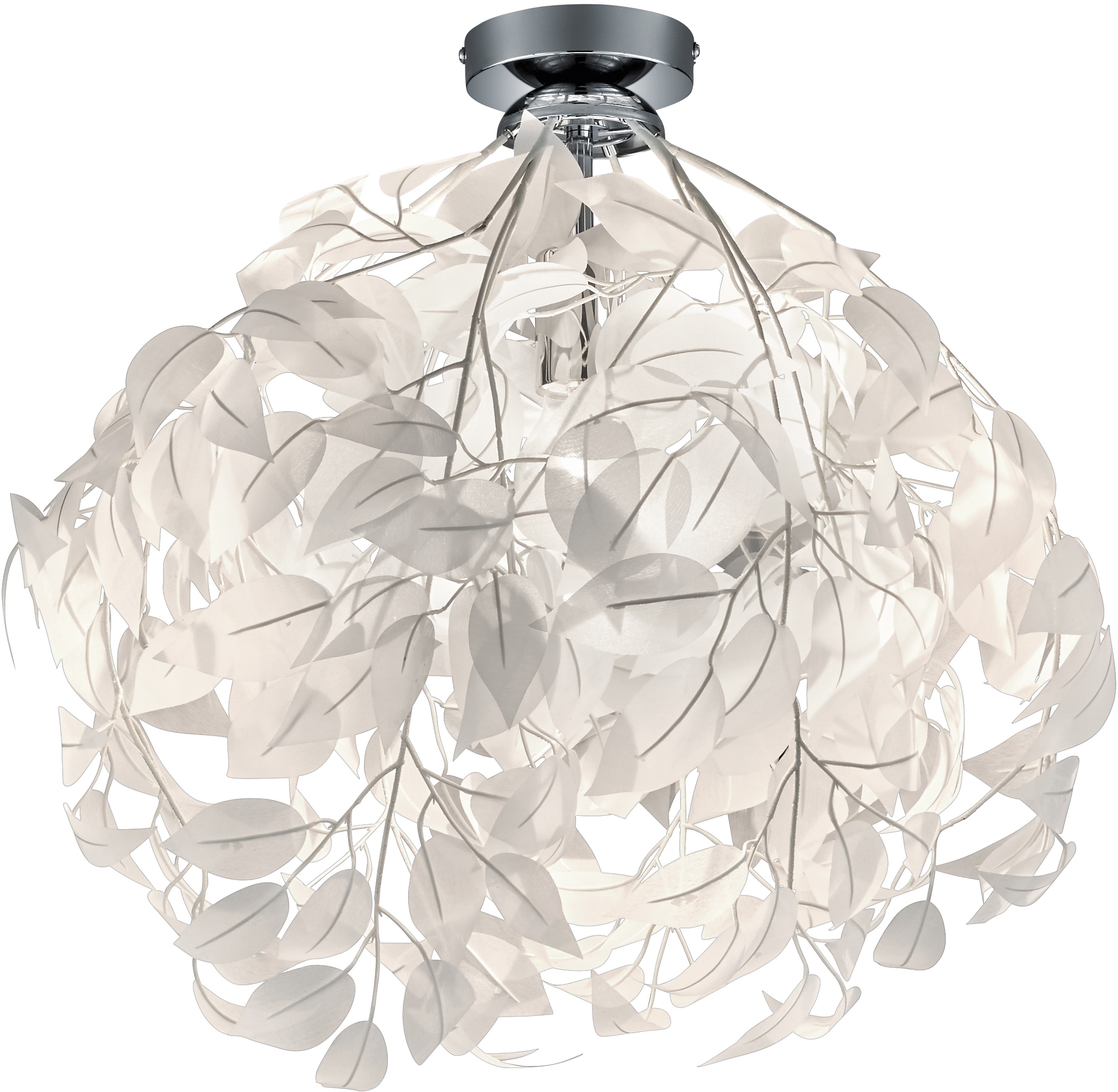 TRIO Leuchten Deckenleuchte »Leavy«, 1 flammig-flammig, E27 Deckenlampe mit Blätteroptik, Ø 38cm