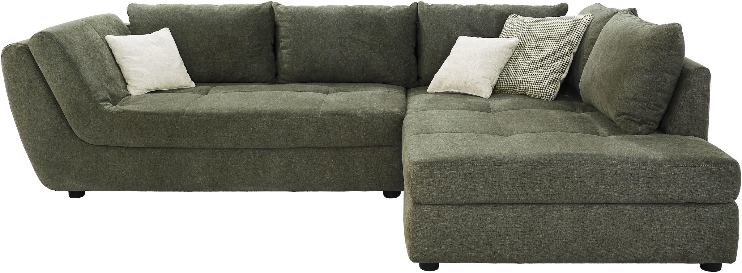 Jockenhöfer Gruppe Ecksofa »Rascasse, L-Form, Rampenotik im modernen Design«, alle Kissen inklusive, rechts oder links montierbar, XXL-Breite: 322cm