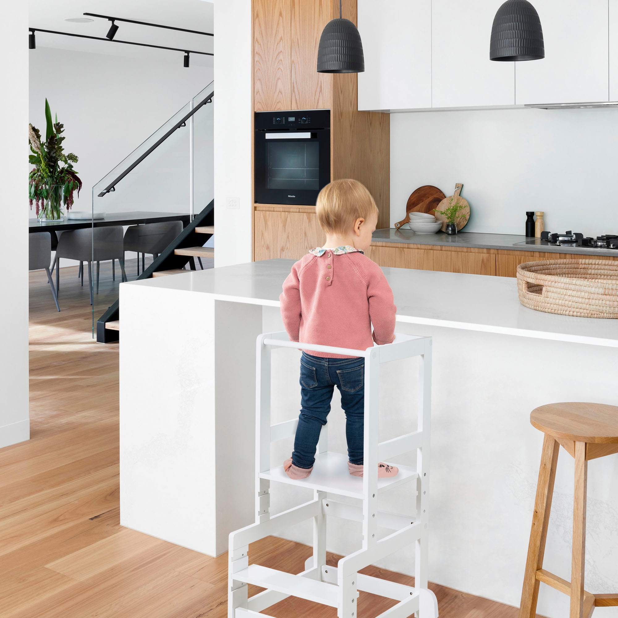 roba® Stehhilfe »Lernturm nach Montessori, weiß«