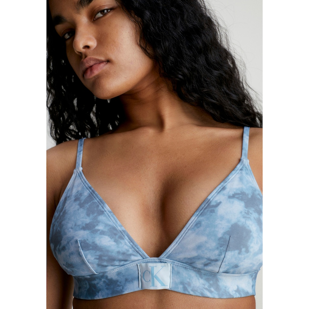 Calvin Klein Swimwear Triangel-Bikini-Top »FIXED TRIANGLE-RP-PRINT«, mit Calvin Klein Markenlabel