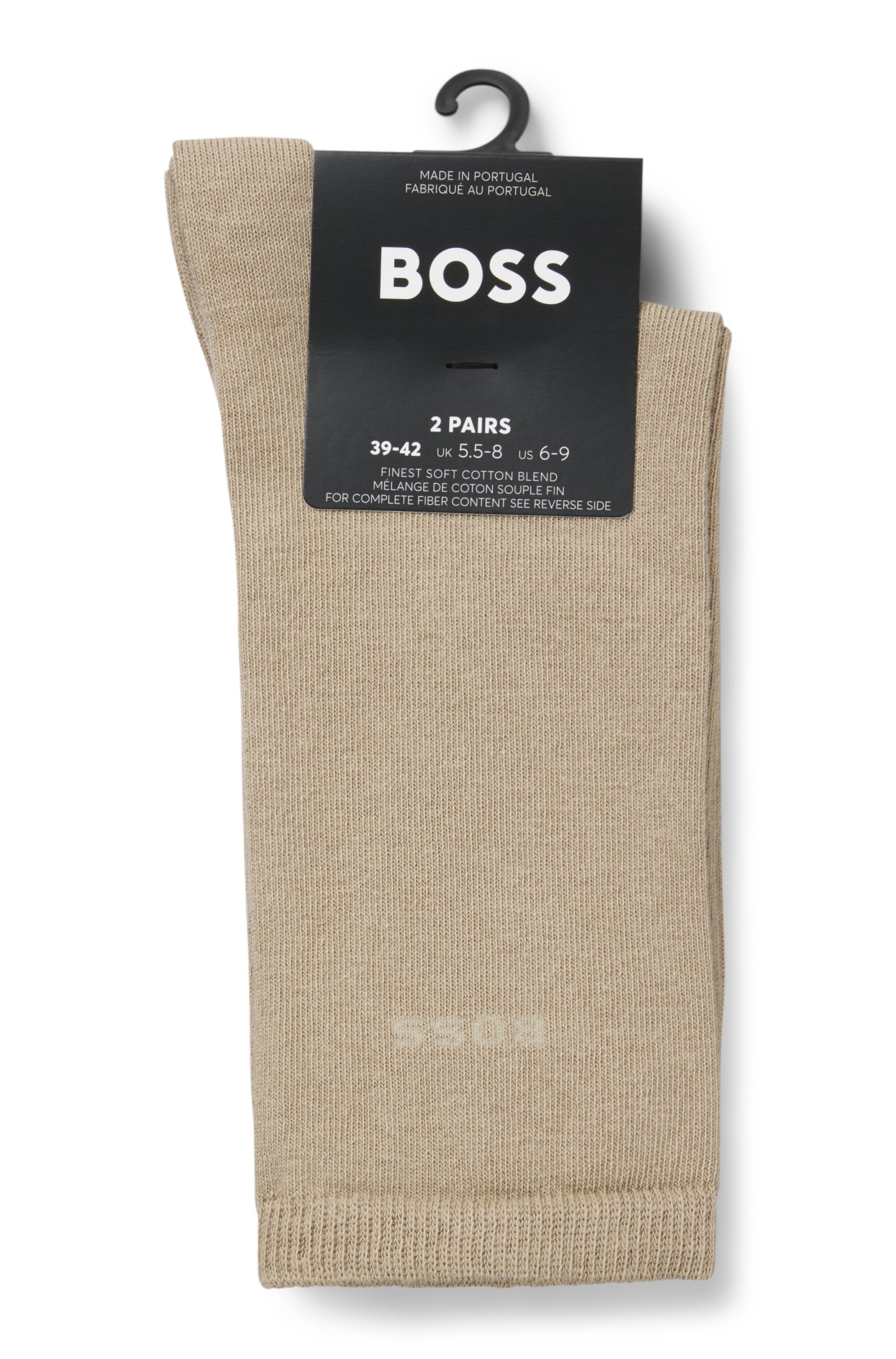BOSS Businesssocken »2P RS Uni Logo CC W« Packung, 2er Pack, 2 Stk. tlg. mit BOSS Schriftzug