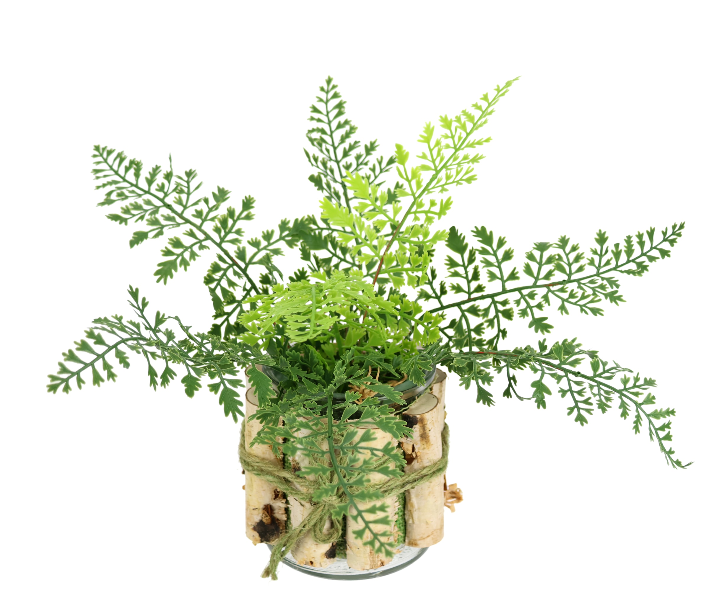 I.GE.A. Kunstpflanze »Farnbusch in Pflanzschale« Vogel Deko Pflanze Grünpflanze Kunstblume Waldpflanze Zimmerpflanze