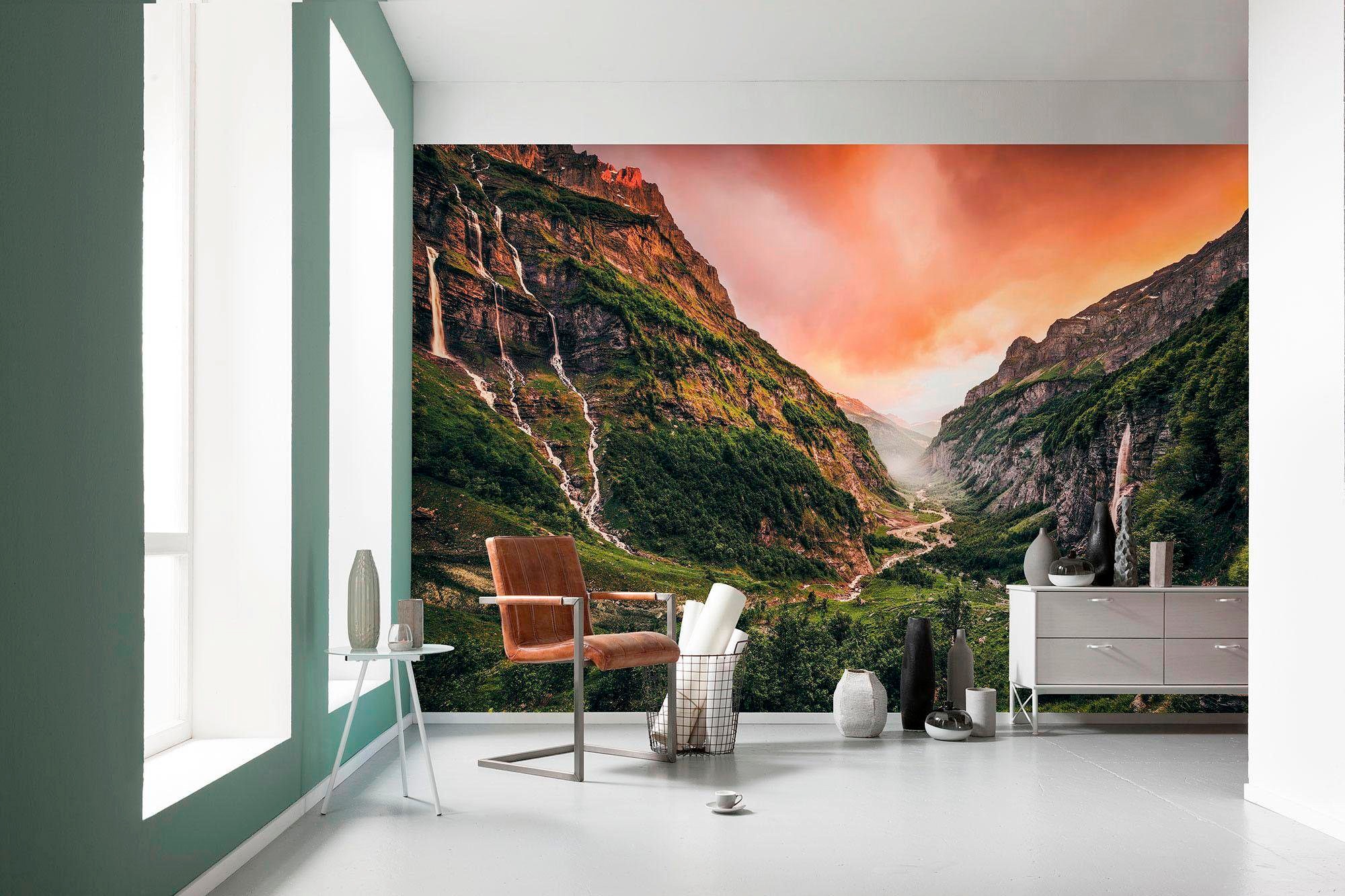 Komar Vliestapete »Digitaldruck Vlies - Eden Valley - Größe 400 x 250 cm«, bedruckt, Wohnzimmer, Schlafzimmer
