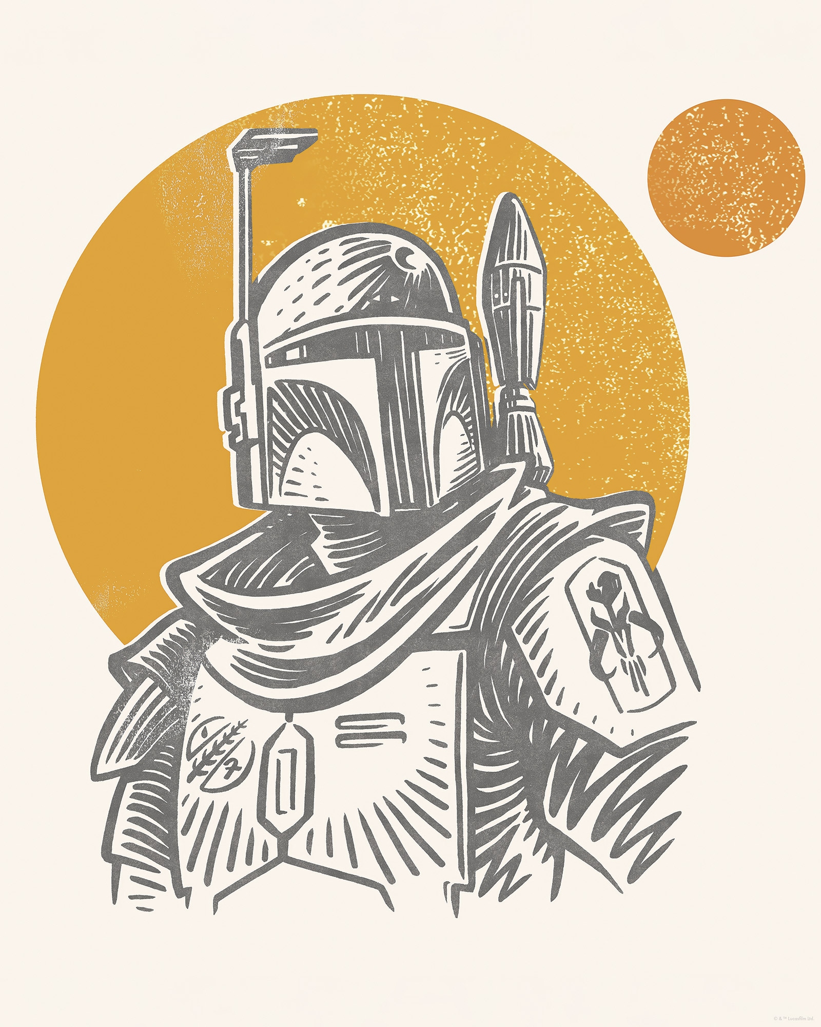 Komar Wandbild »Star Wars Boba Fett Illustration Iconic«, Disney, (Set, 1 St.), 40 x 50 cm (Breite x Höhe) - Kinderzimmer, Dekoration