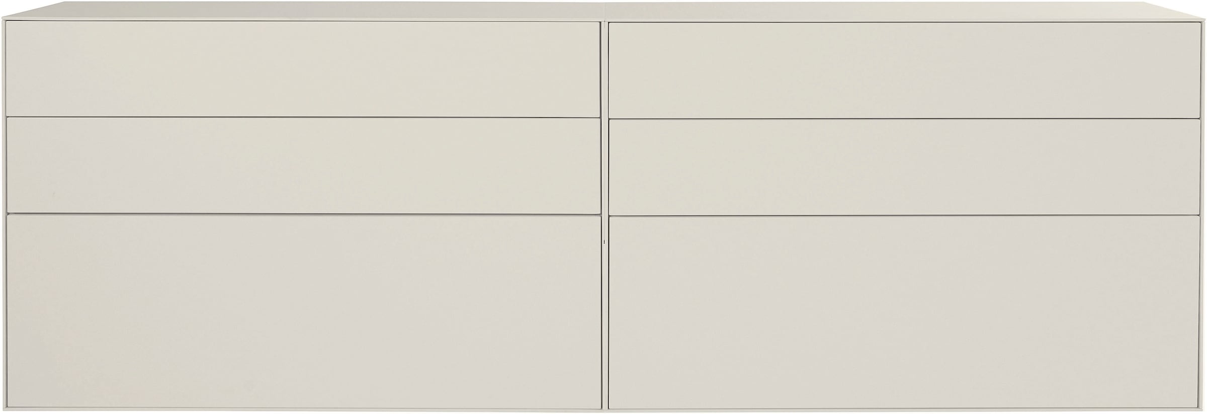 LeGer Home by Lena Gercke Sideboard »Essentials«, (2 St.), Breite: 224cm, MDF lackiert, Push-to-open-Funktion