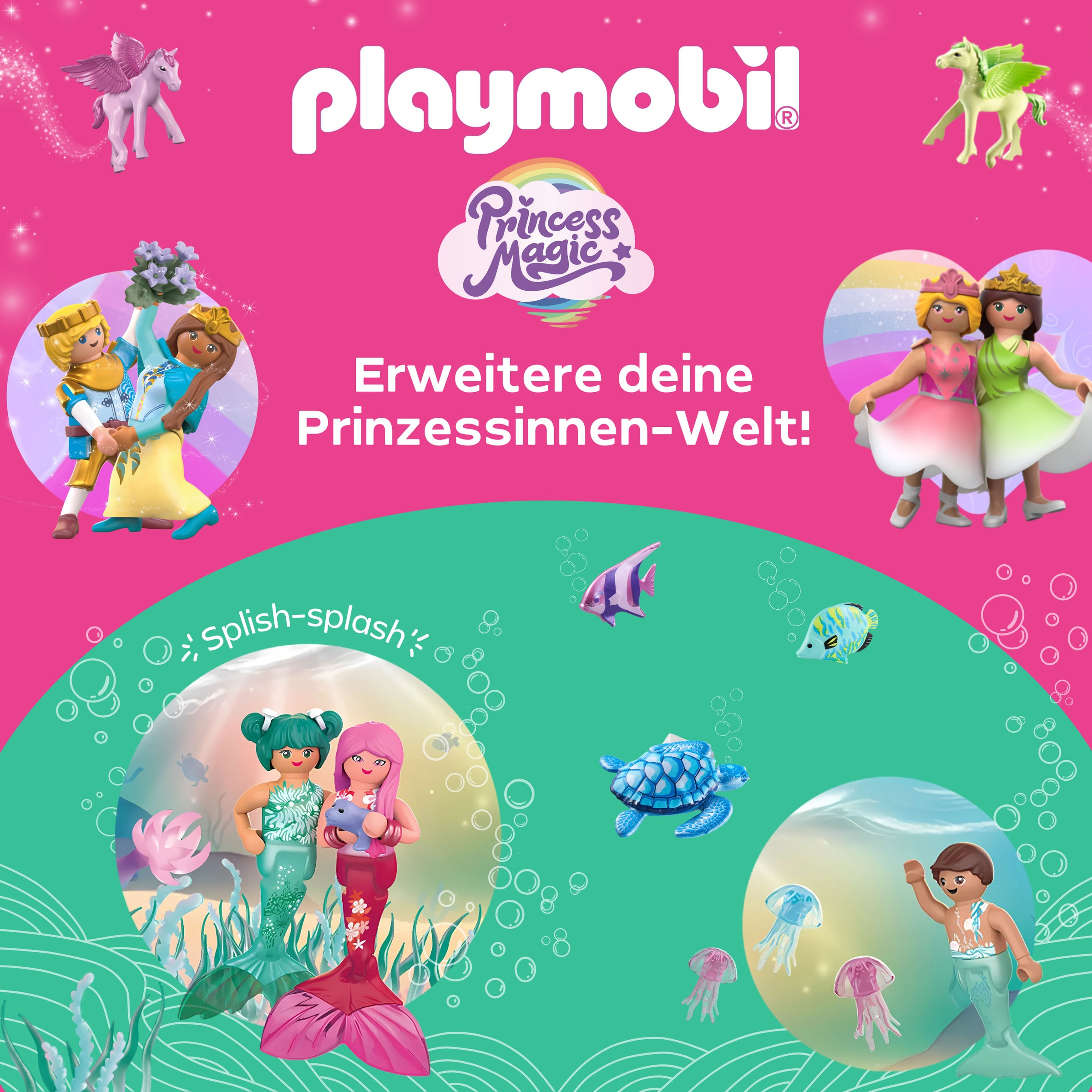 Playmobil® Konstruktions-Spielset »Kutschfahrt mit Prinzessin und Prinz (71846), Playmobil Princess Magic« Made in Europe