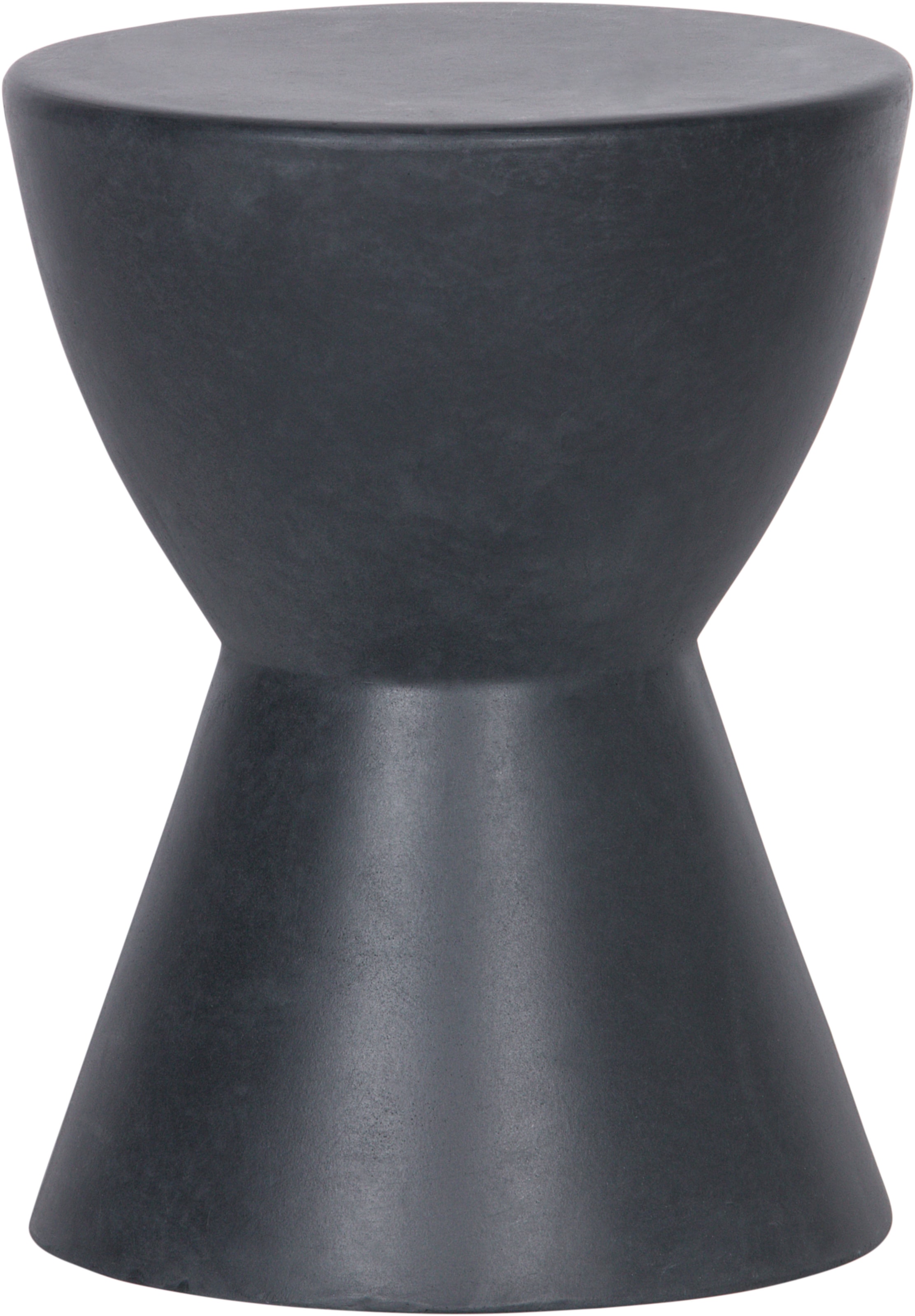 WOOOD Hocker »Dover aus Fiberclay mit Betonoptik und Sanduhr-Form Ø 35 x H 45 cm« Glasfaser-Ton-Verbund, Tragkraft 50 kg, Pfleiglicht