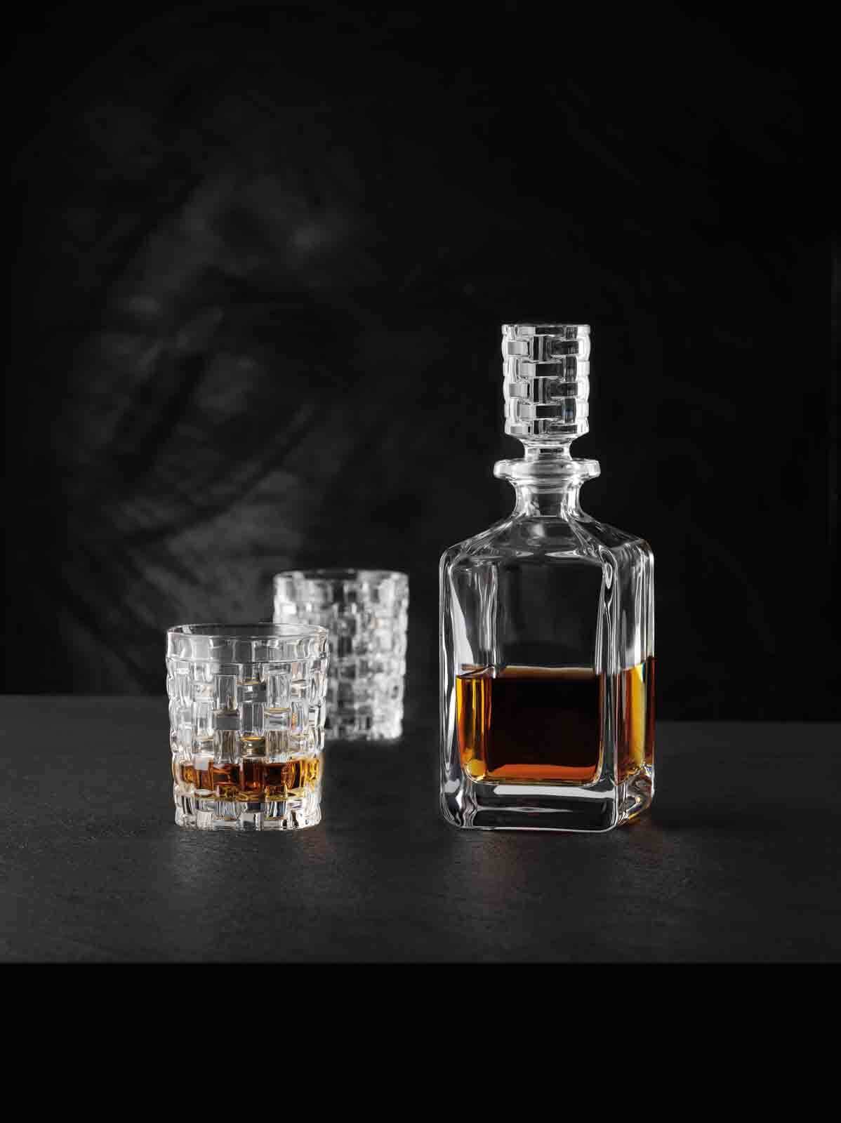 Nachtmann Whiskyglas »Whiskygläser + Karaffe Bossa Nova 3er Set transparent« Erhöhte Bruchfestigkeit