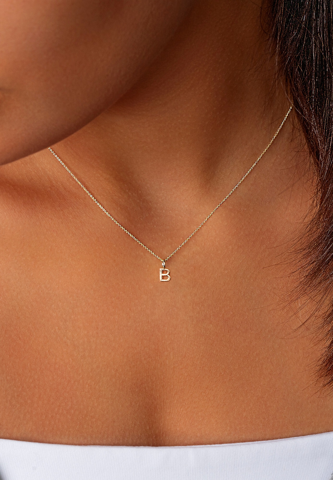 ONE ELEMENT Kettenanhänger »Buchstabe B Buchstaben Anhänger aus 333 Gelbgold«