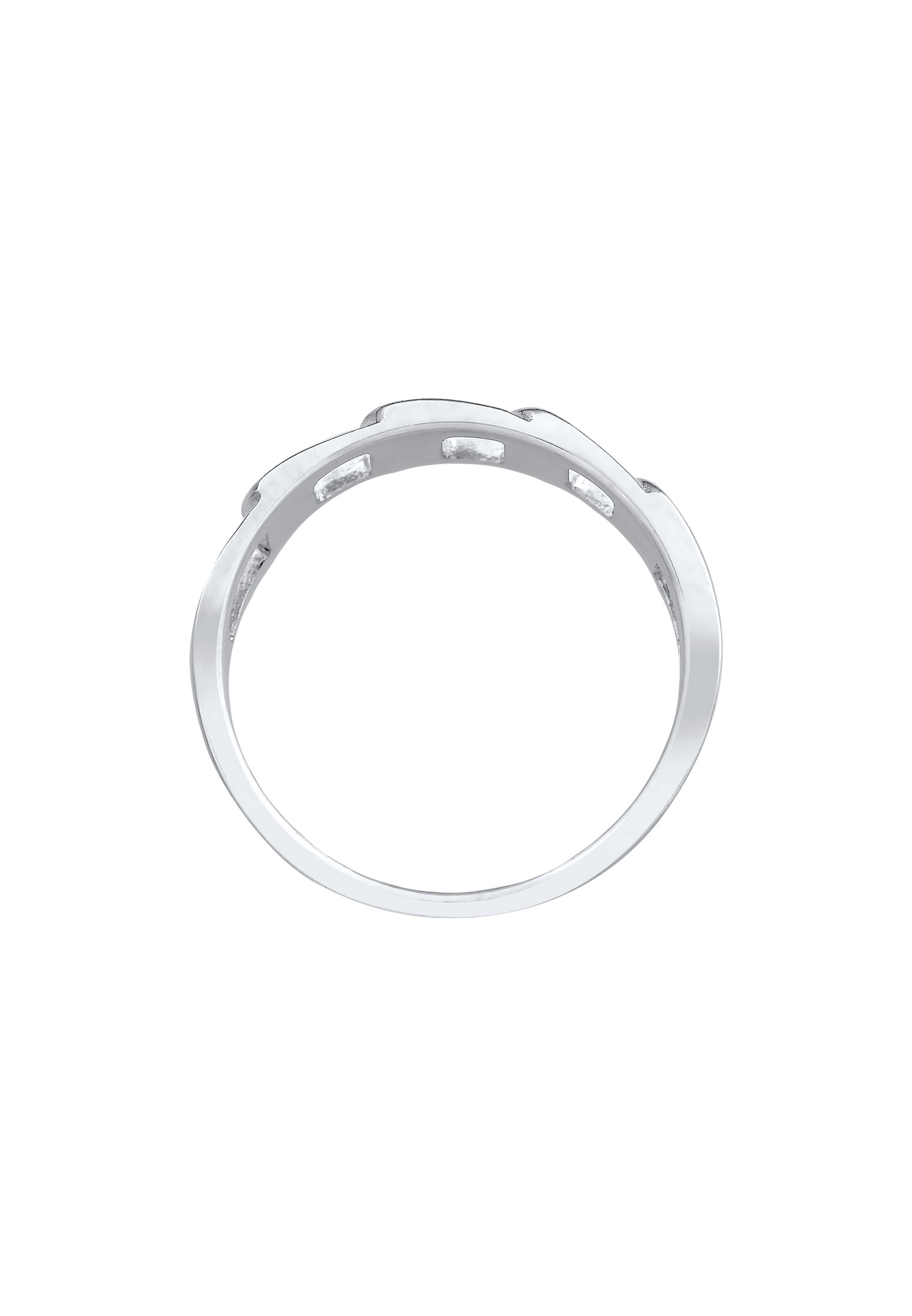 Kuzzoi Silberring »Ring Herren Chunky Chain Glieder Look 925 Silber«