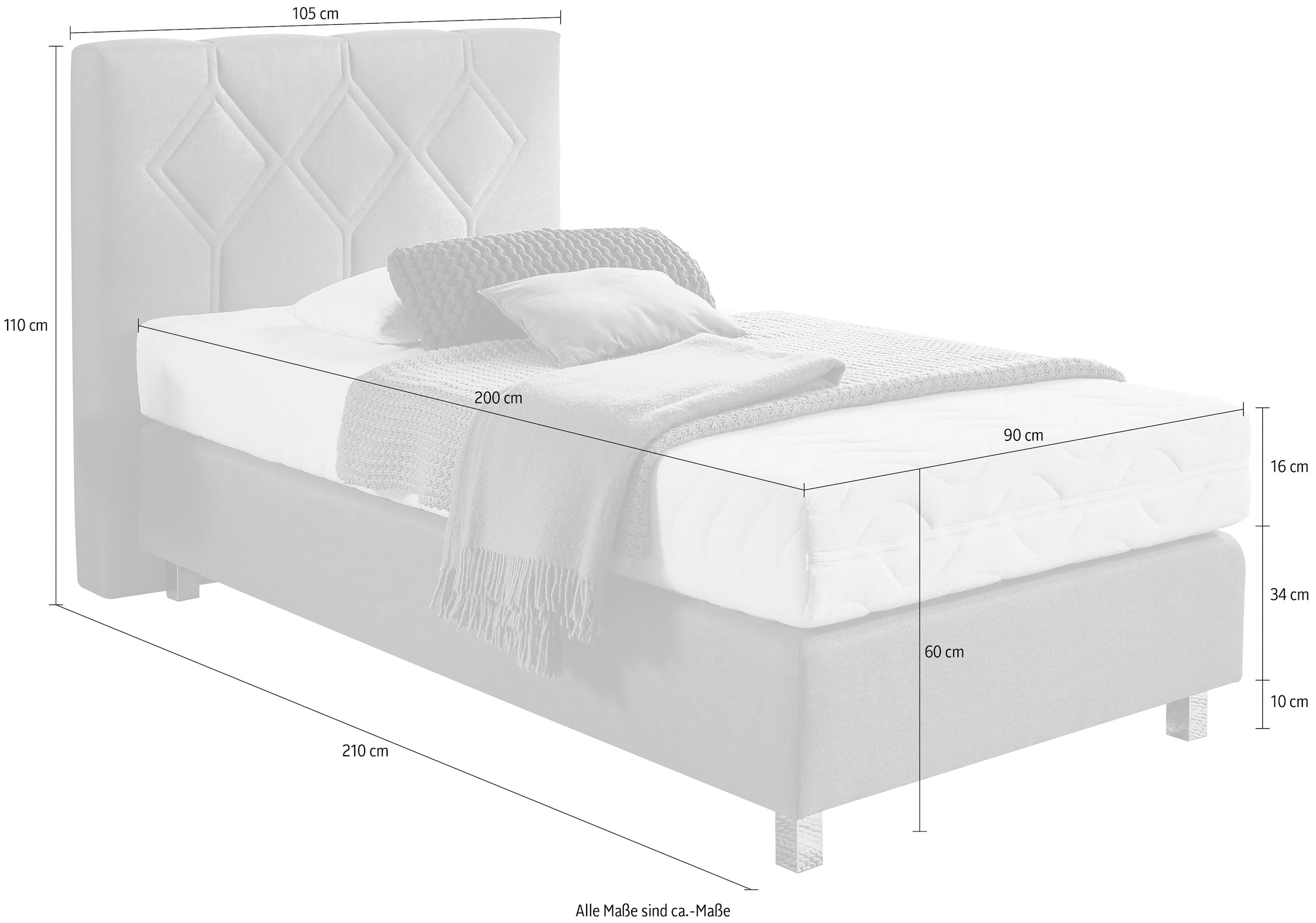 Westfalia Schlafkomfort Boxspringbett »Phönix«