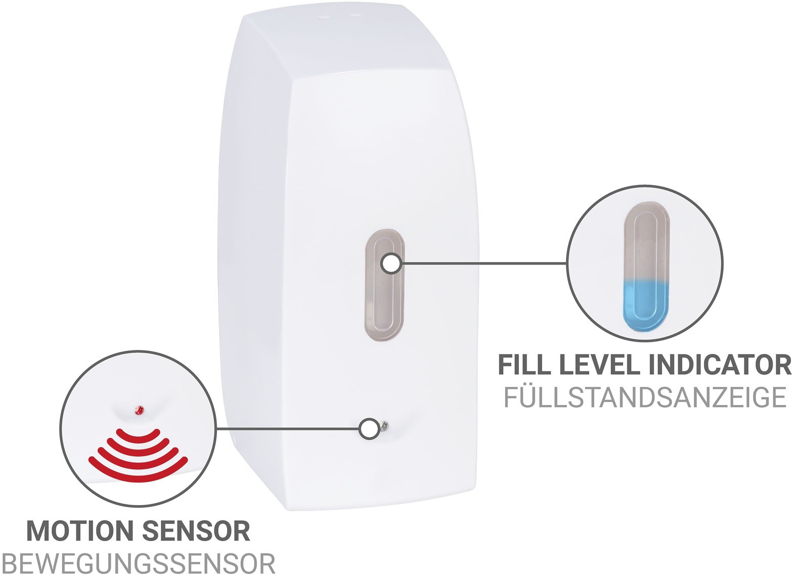 WENKO Seifenspender »Tirano« automatischer Dosierspender mit Sensor, Befestigen ohne Bohren, 500 ml
