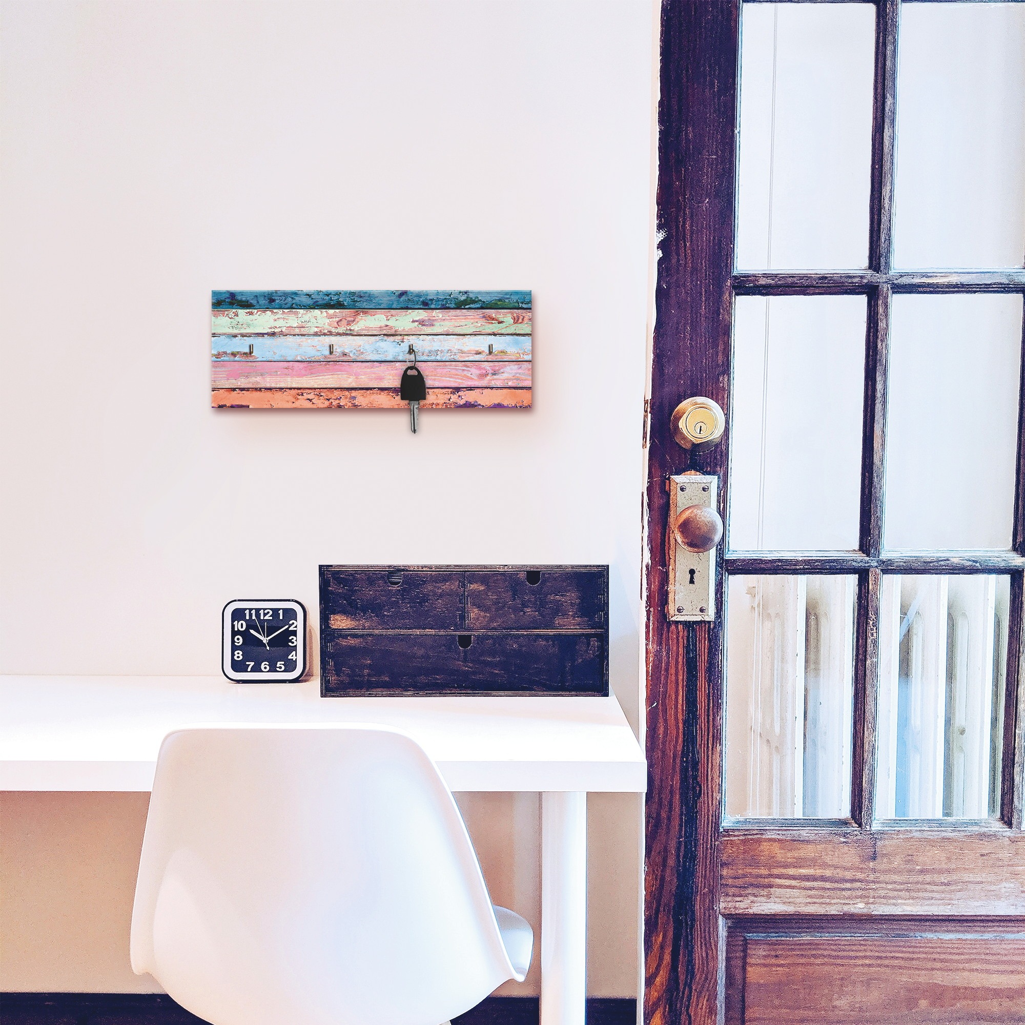 Artland Hakenleiste »Bunte Holzplanken«, MDF