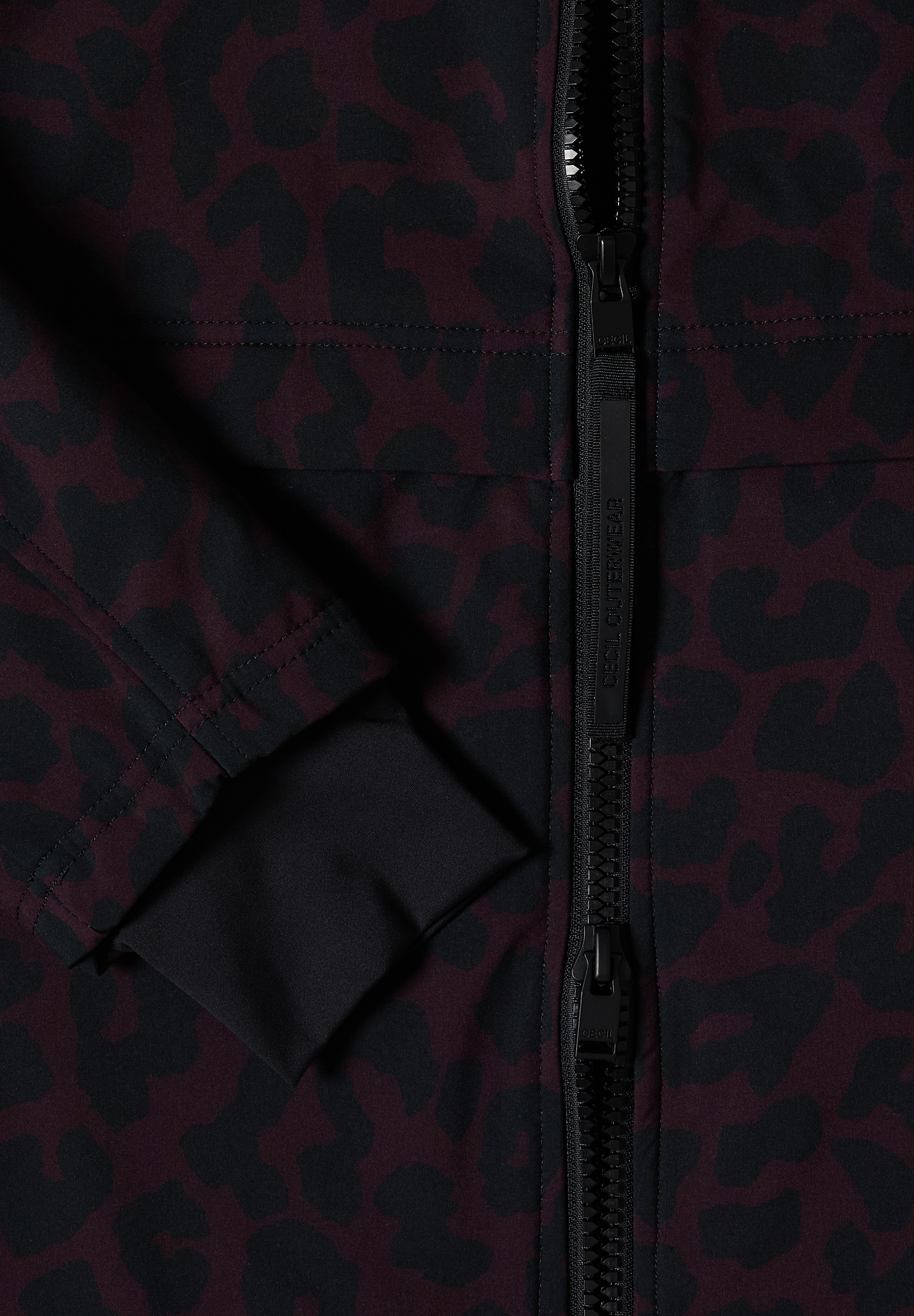 Cecil Softshellmantel mit Kapuze, Animal Print, wasserabweisende Qualität