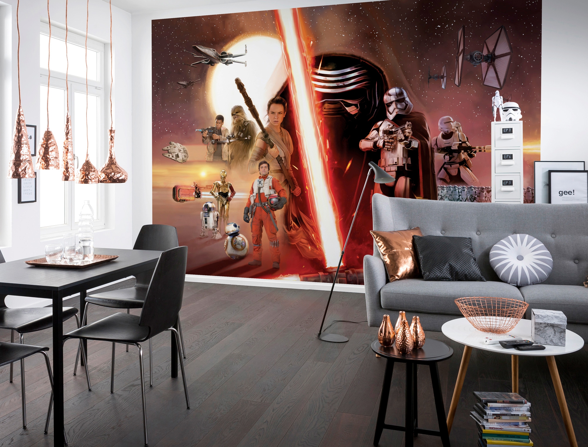 Komar Fototapete »STAR WARS EP7 Collage - Größe 368 x 254 cm« bedruckt glatt Kinderzimmer